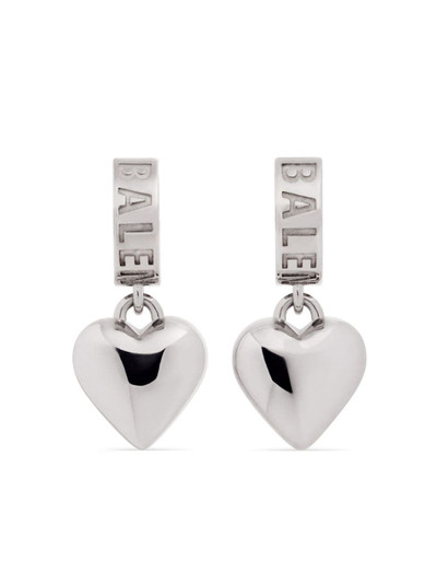 BALENCIAGA heart-charm hoop earrings outlook