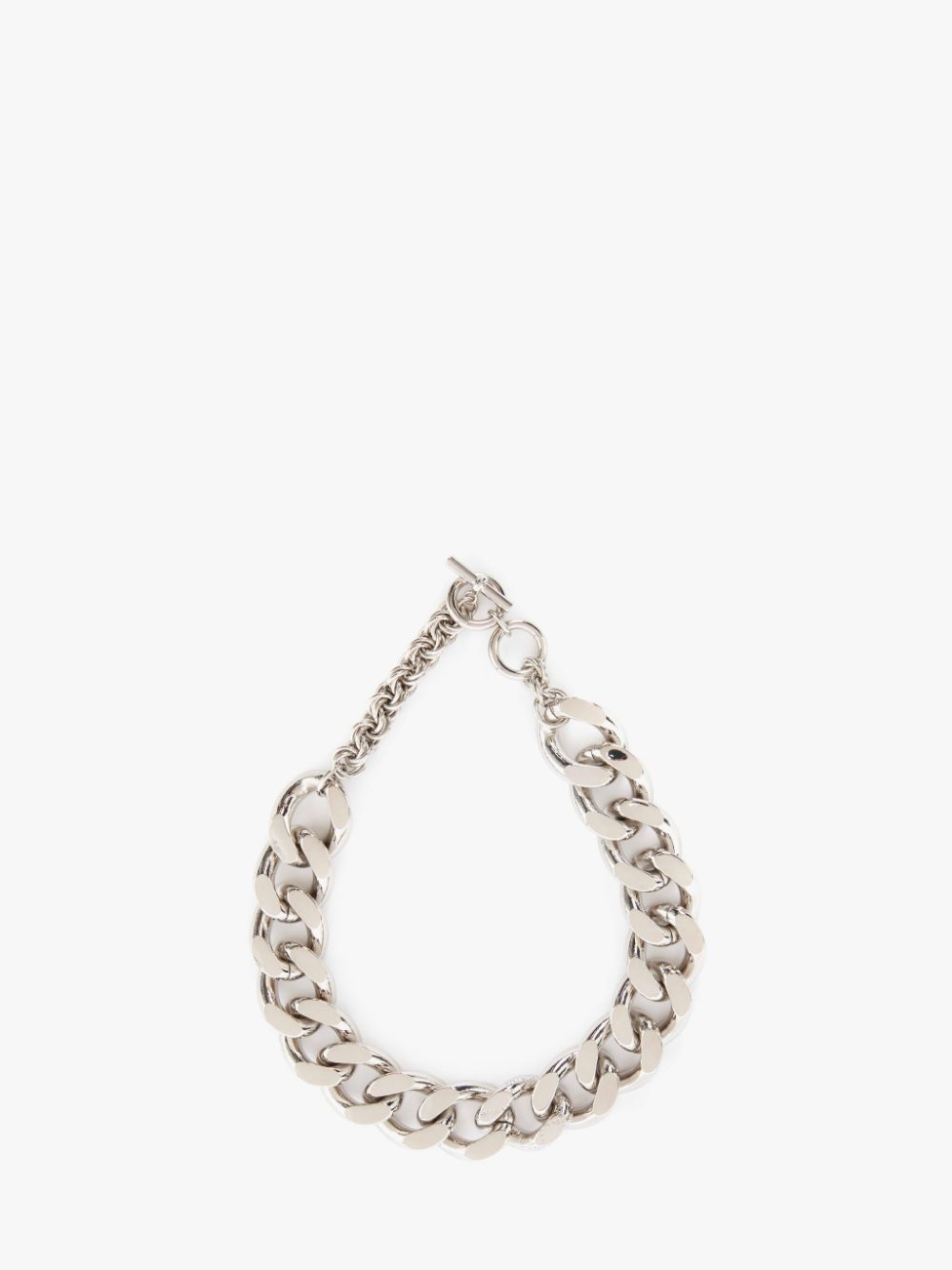 oversized logo grid chain necklace - 1