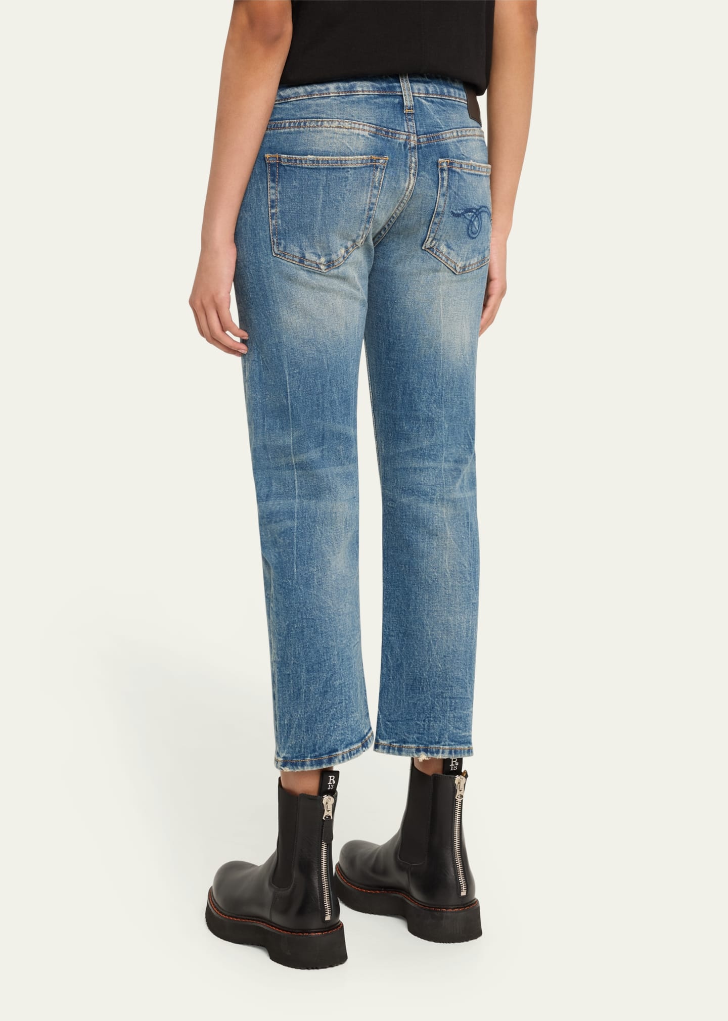 Boy Straight Cropped Jeans - 3