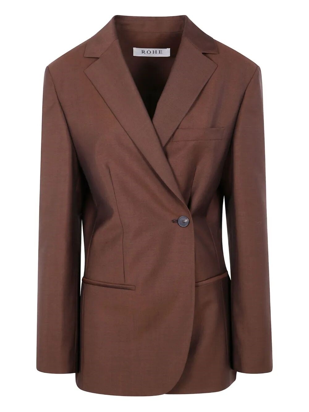 The DUAL TONE PIQUÉ OVERLAP SUIT JACKET by ROHE is a refined jacket designed for the modern individu - 1