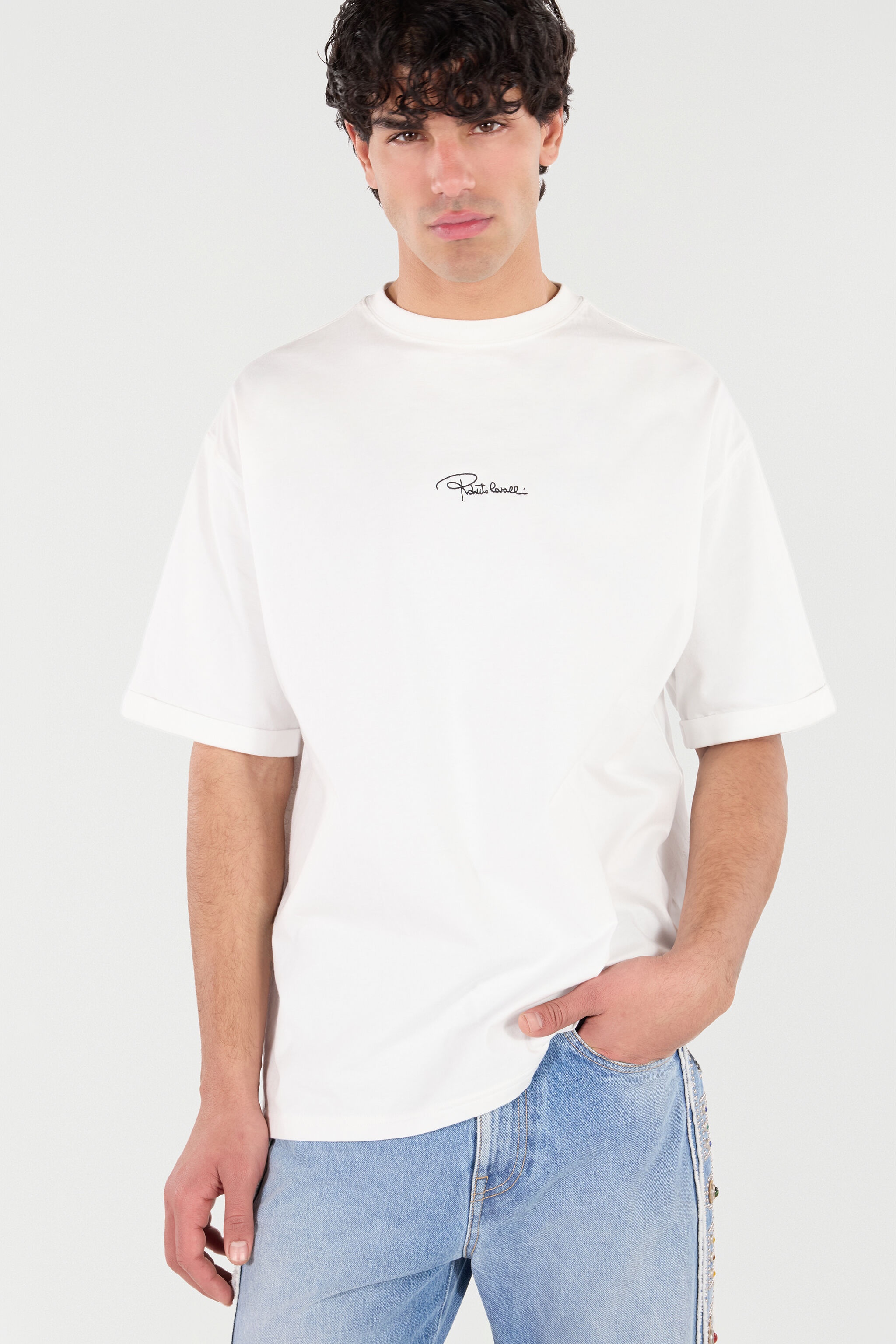 Embroidered Logo Cotton T-Shirt - 6
