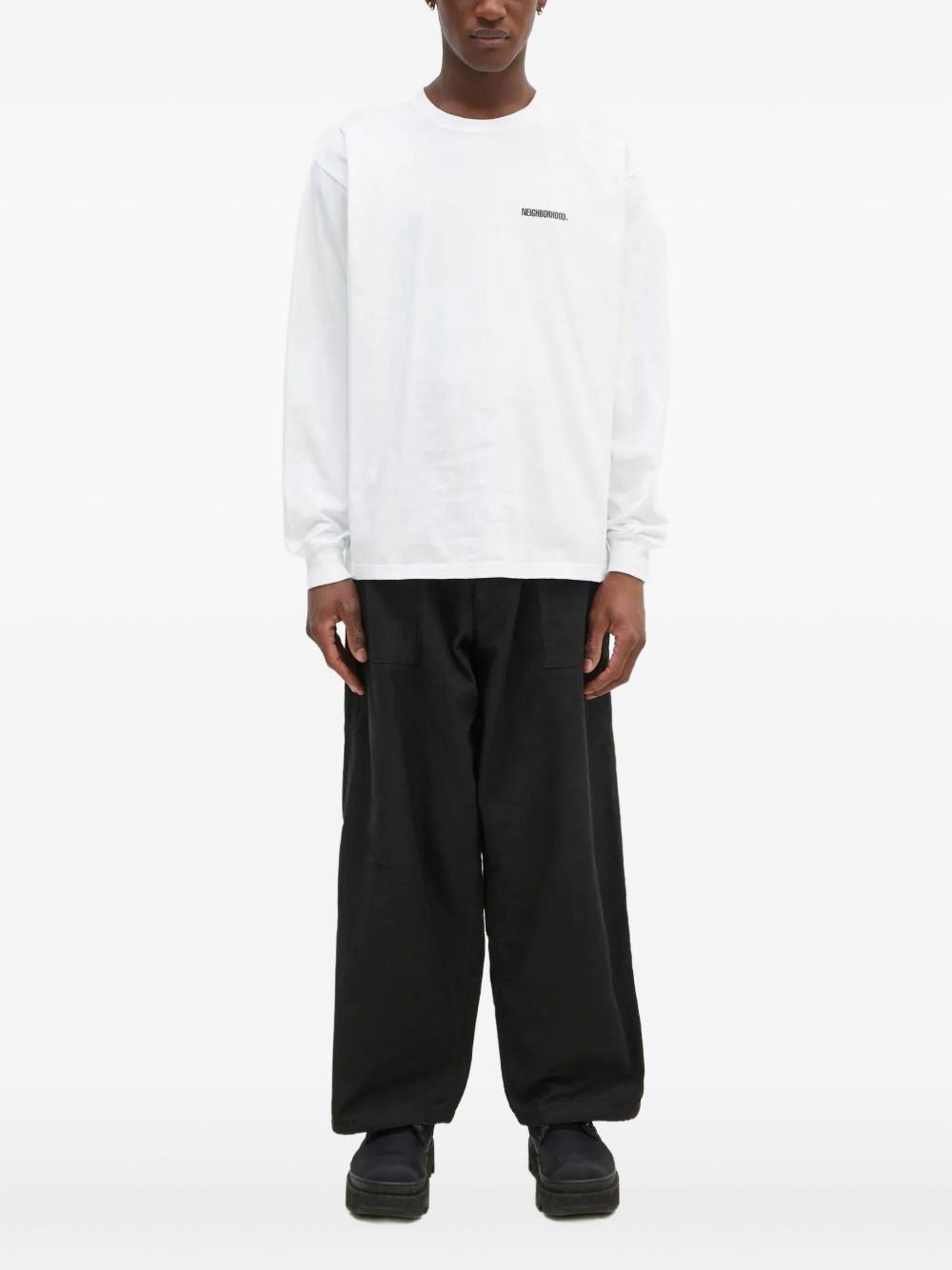 logo-print long-sleeve T-shirt - 2