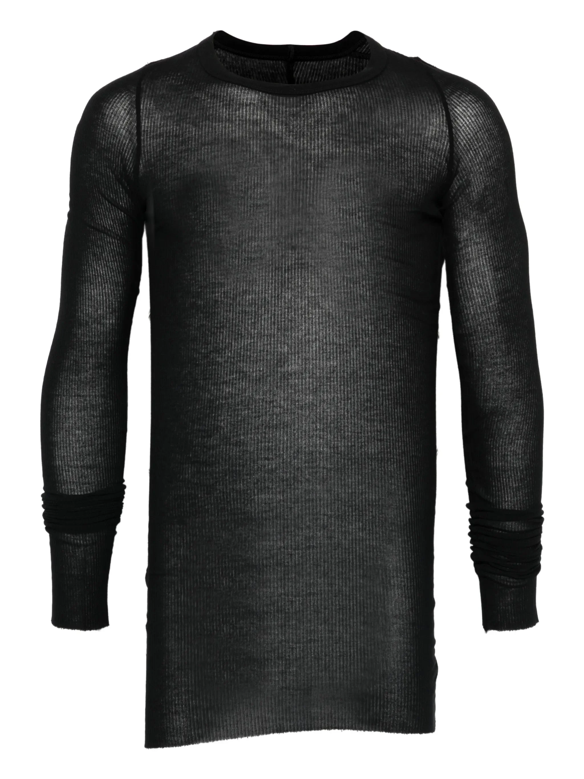Rick Owens RIB LS TSHIRT BLK - 1