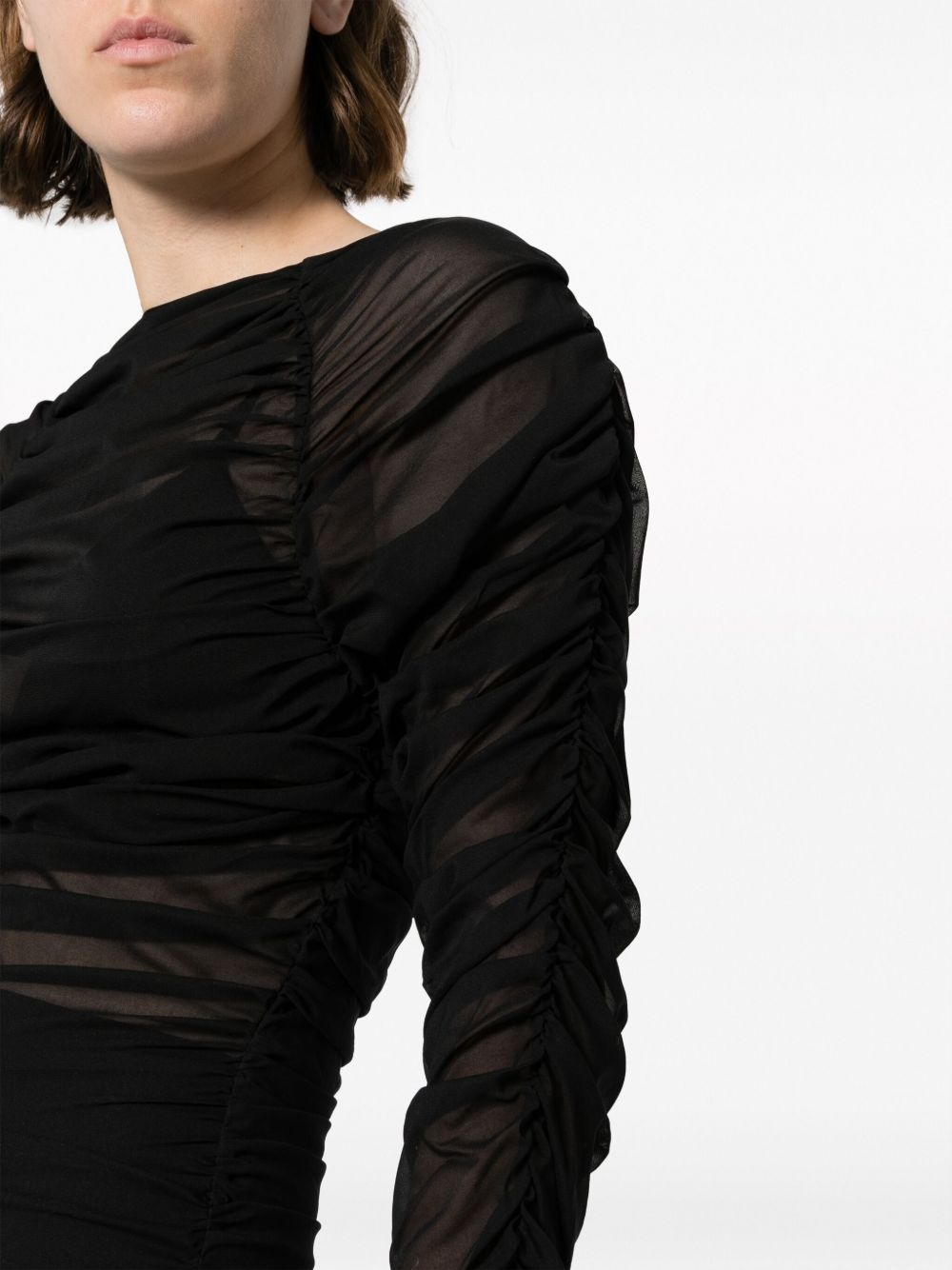 Narikala semi-sheer ruched minidress - 5