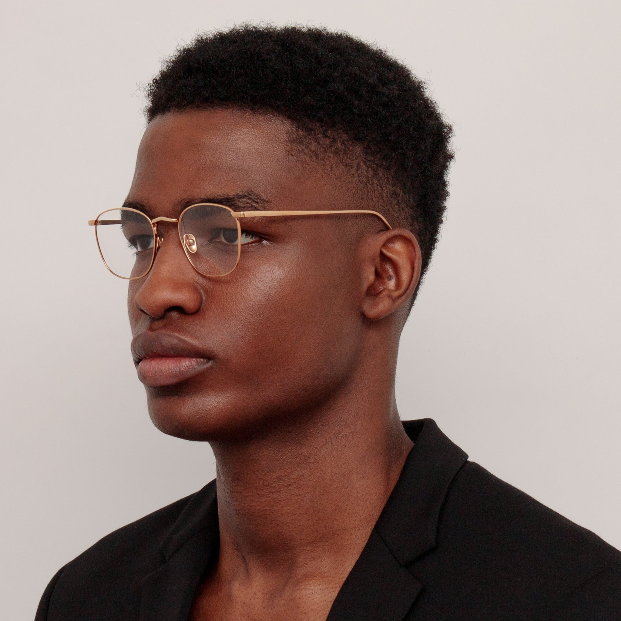 THE SIMON | SQUARE OPTICAL FRAME IN ROSE GOLD (C8) - 3