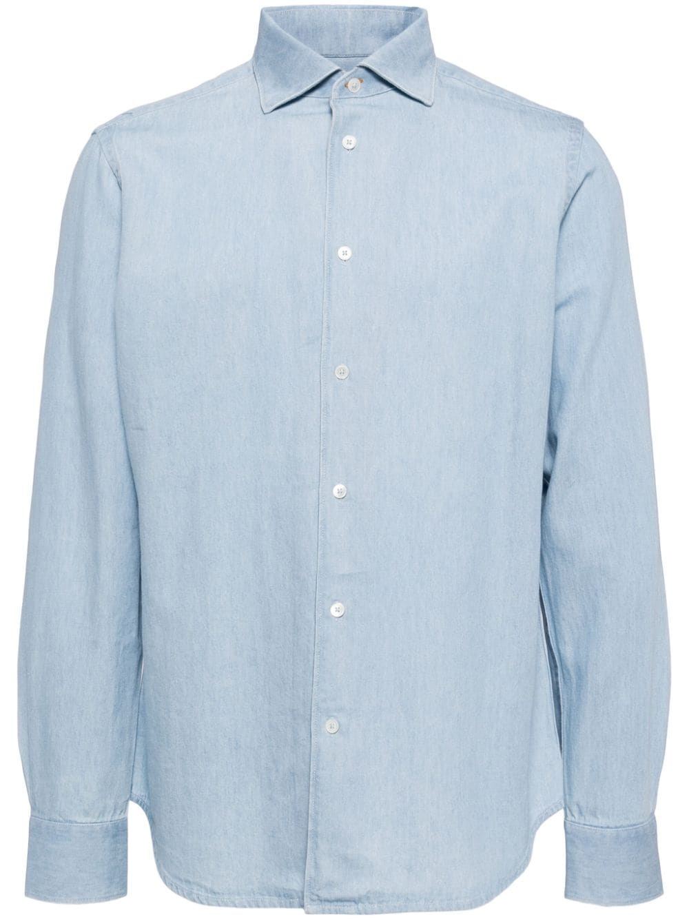 button-up denim shirt - 1
