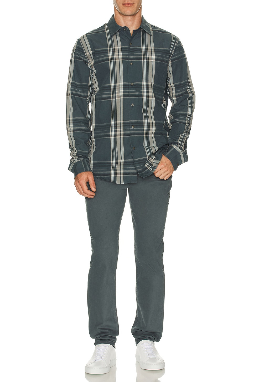 Lorimer Plaid French Placket Shirt - 4