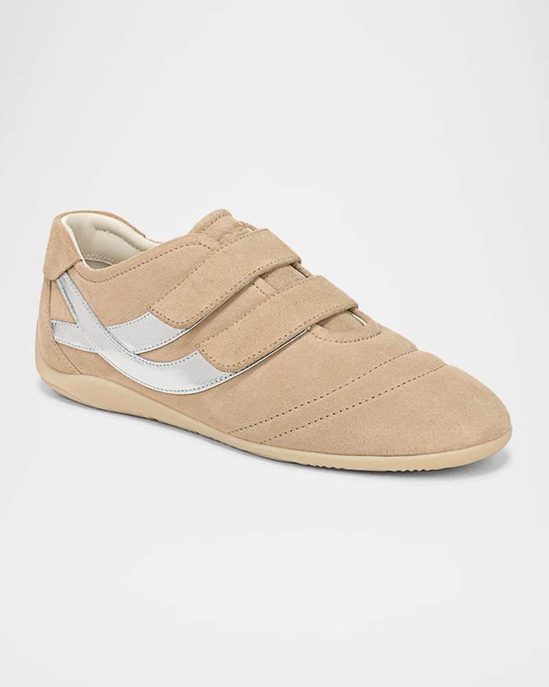 Vince Sonic Suede Grip-Strap Sneakers outlook