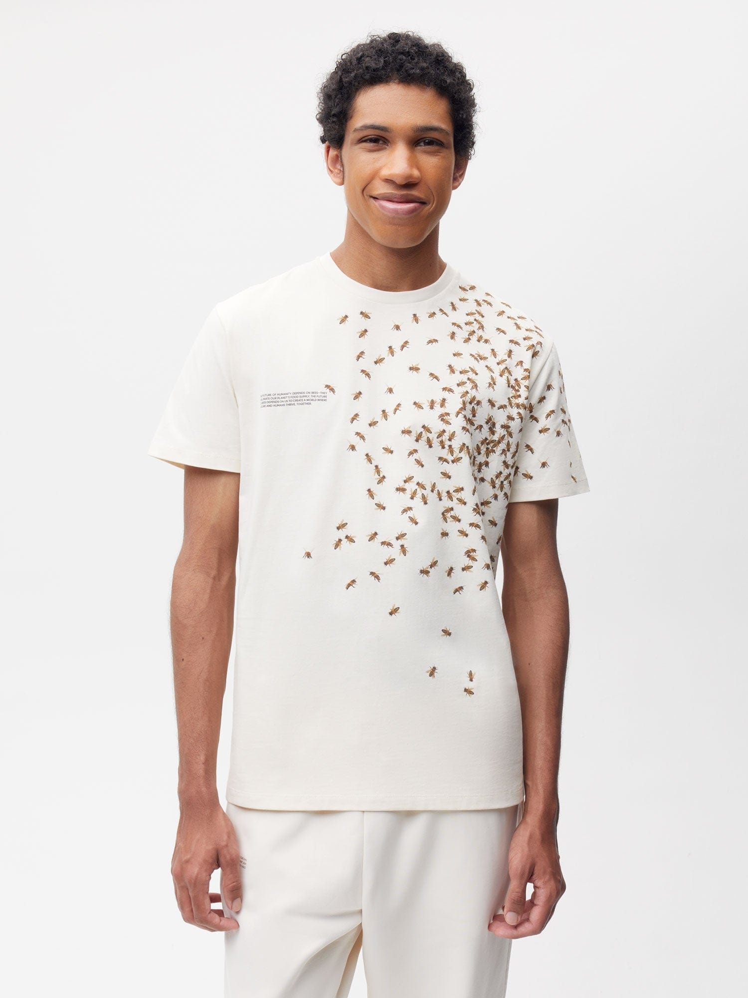 Mens Bee The Change Organic Cotton T-Shirt - Undyed - 2
