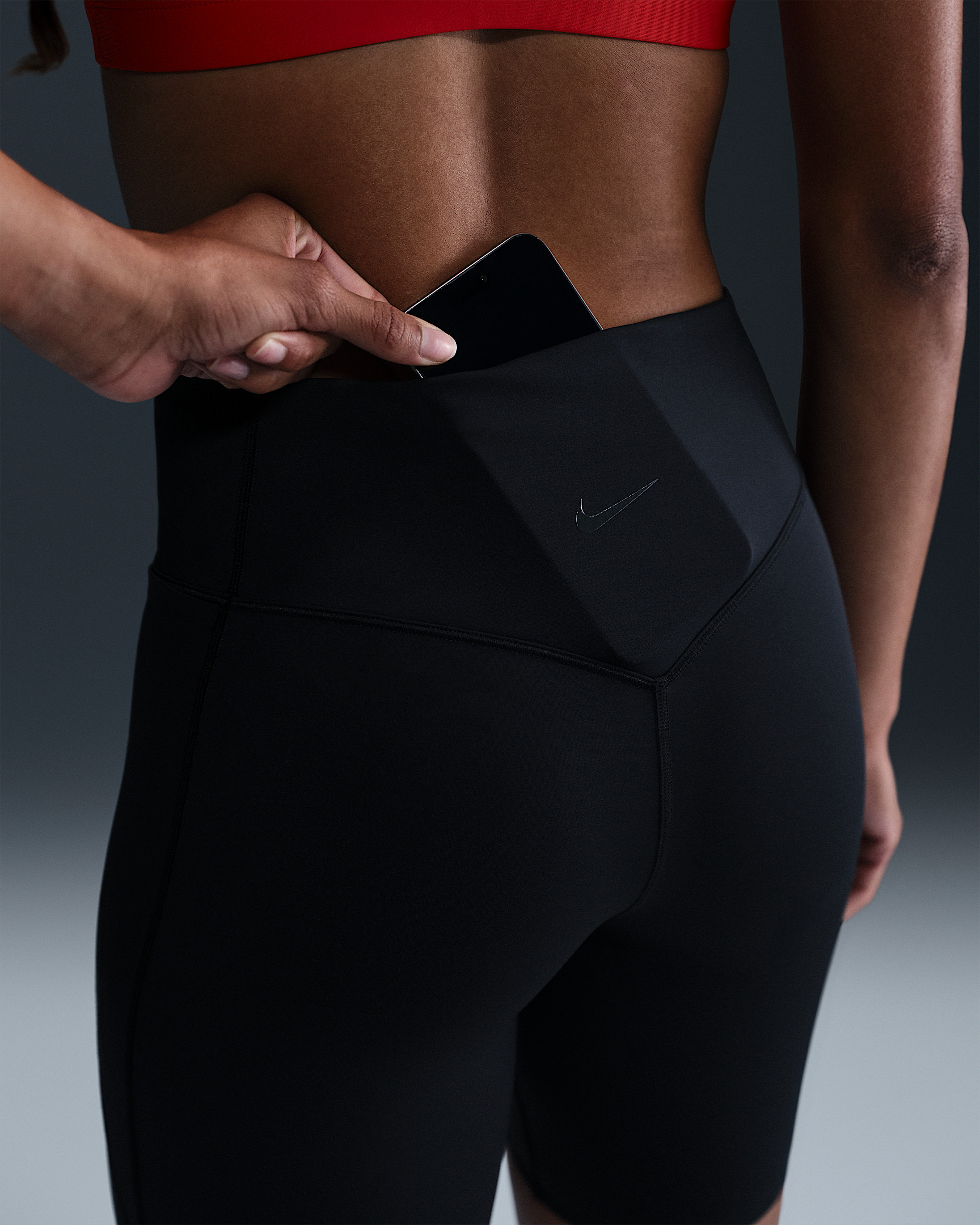 Nike Universa Women's Medium-Support High-Waisted 8" Biker Shorts with Pockets - 6