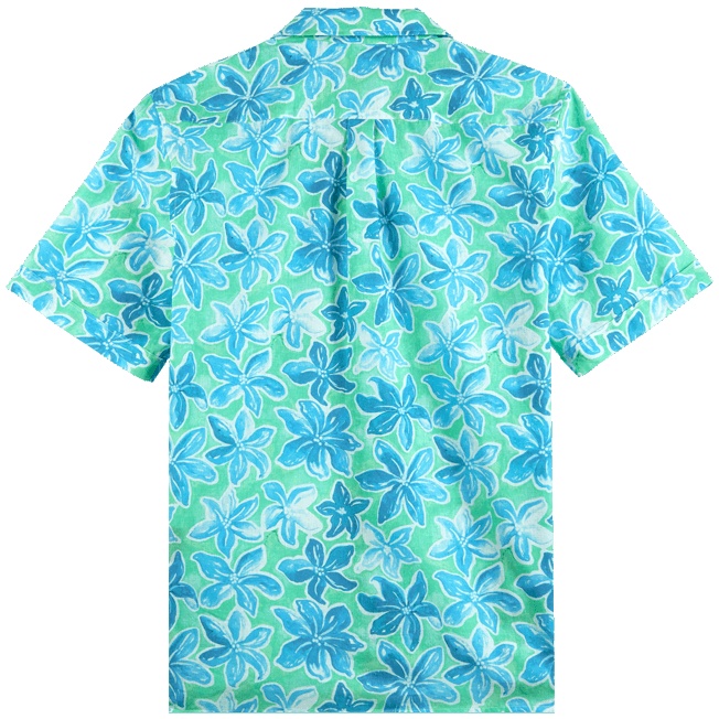 Men Bowling Shirt Linen and Cotton 1993 Raiatea - 2