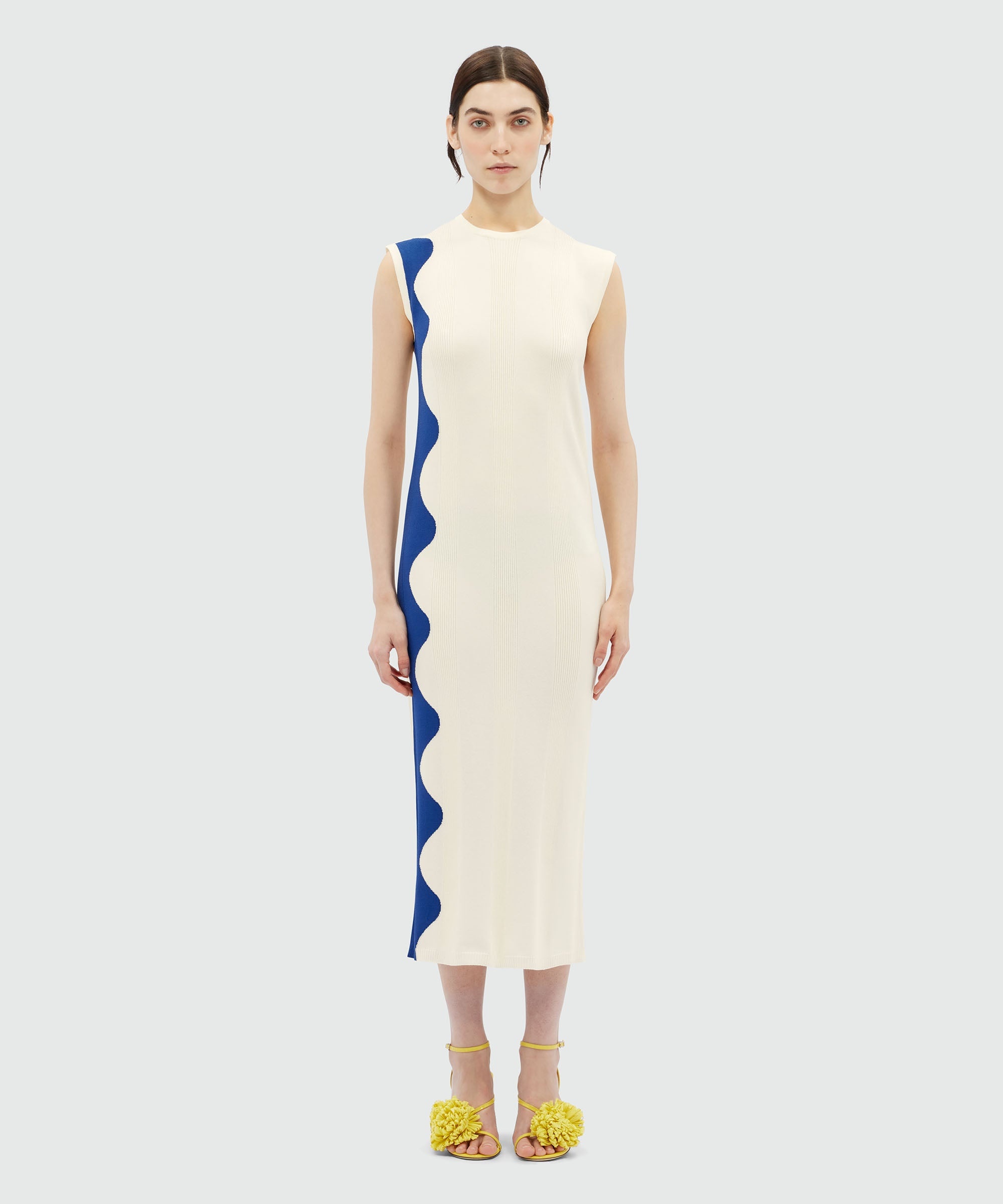 Colorblock knit midi dress - 2