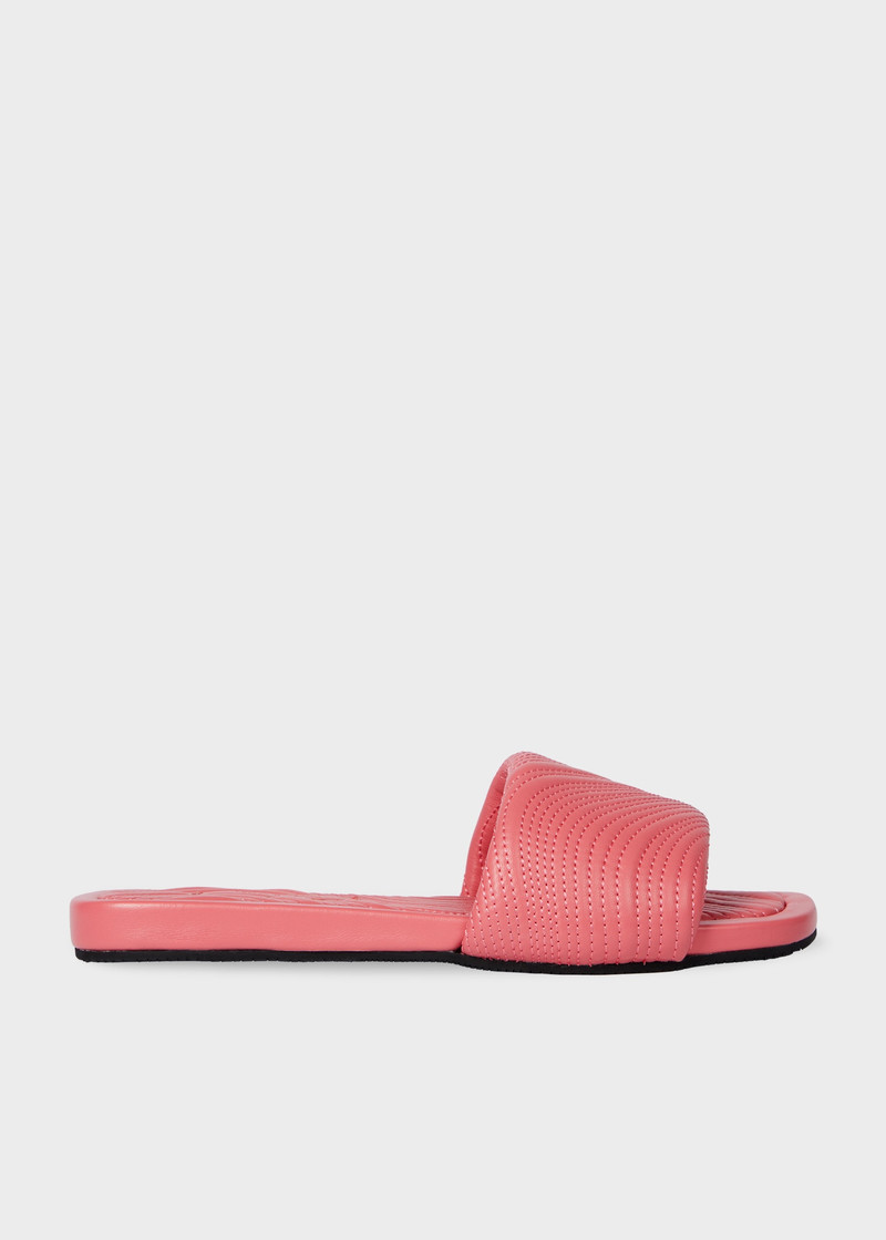 Women's Coral 'Laurel' Leather Sliders 1