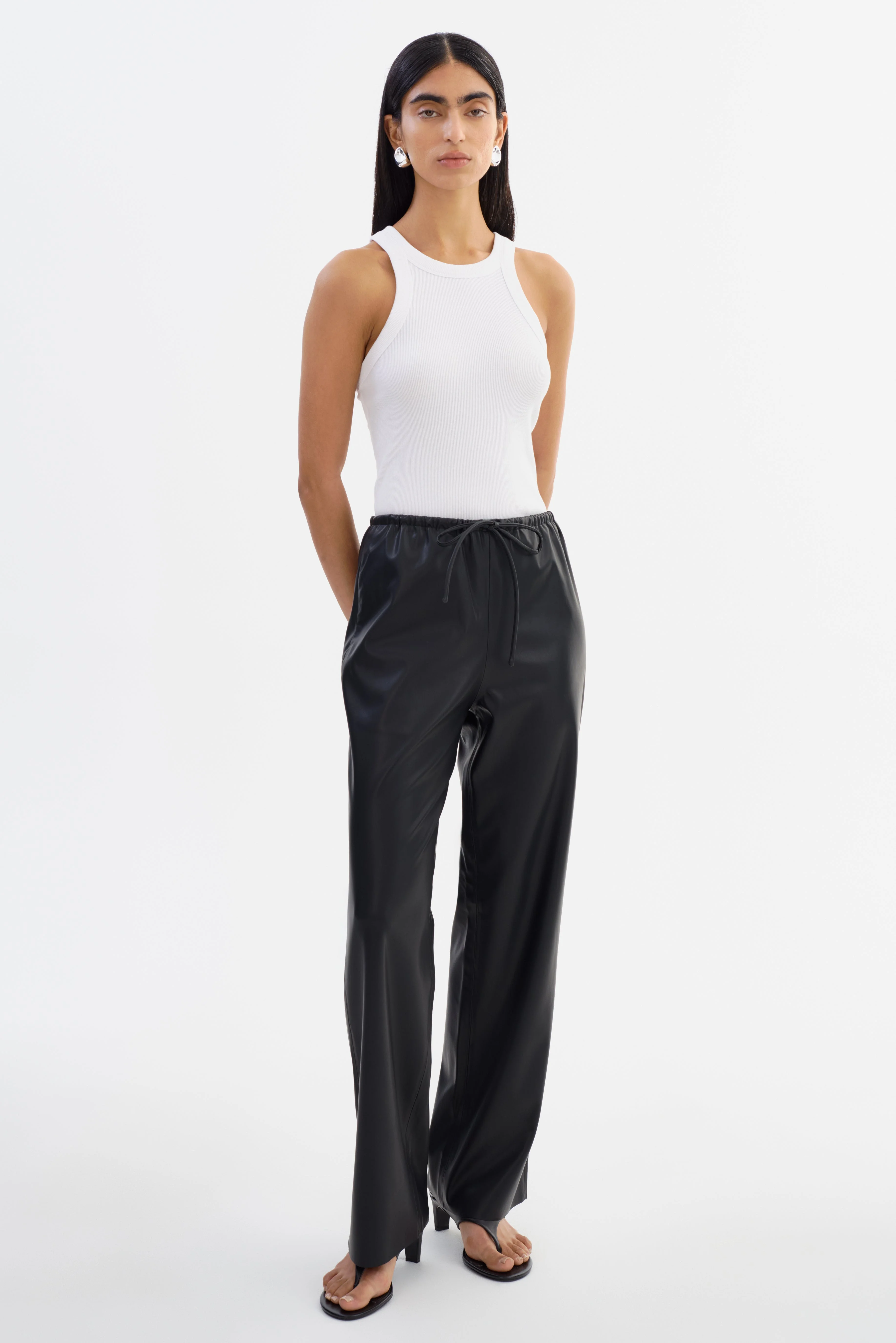 FAITH | Faux Leather Relaxed Pants - 1