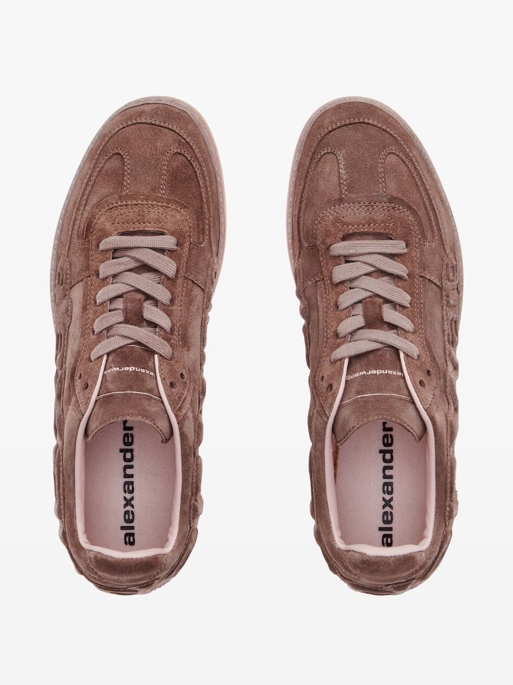 Lex logo-embossed suede sneakers - 5