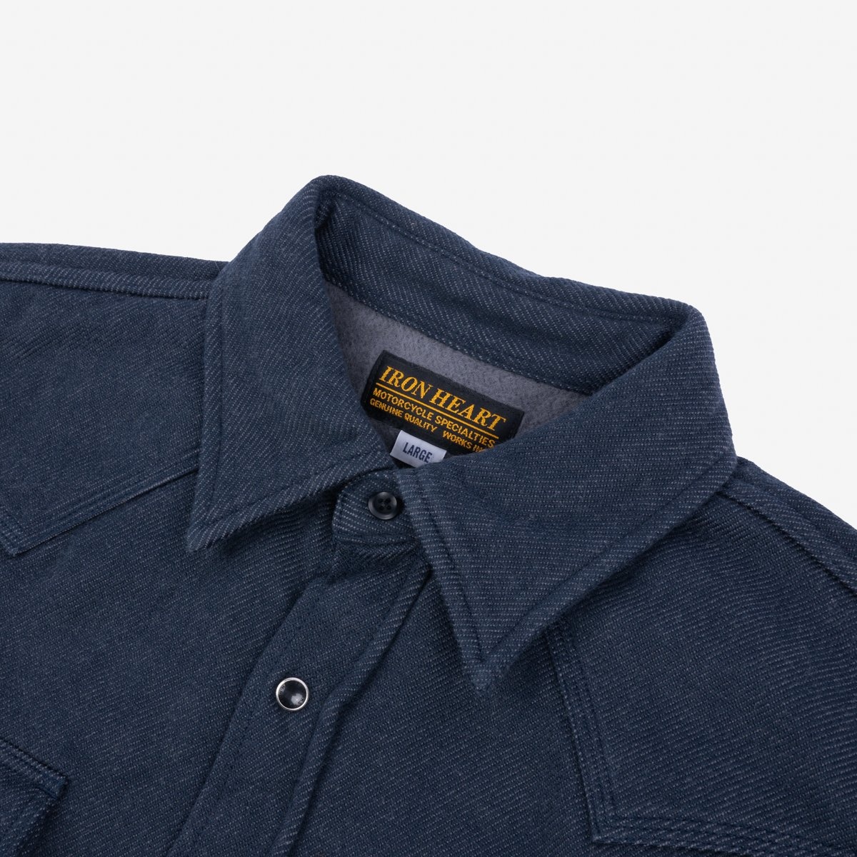IHSH-BRUND-NAV 12oz Ultra Heavy Flannel Western Shirt - Navy - 15