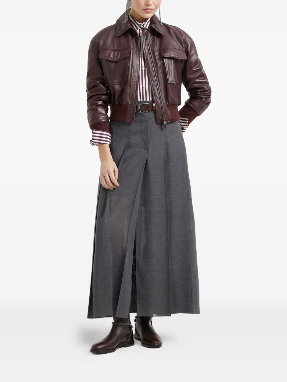 pleated maxi skirt - 2