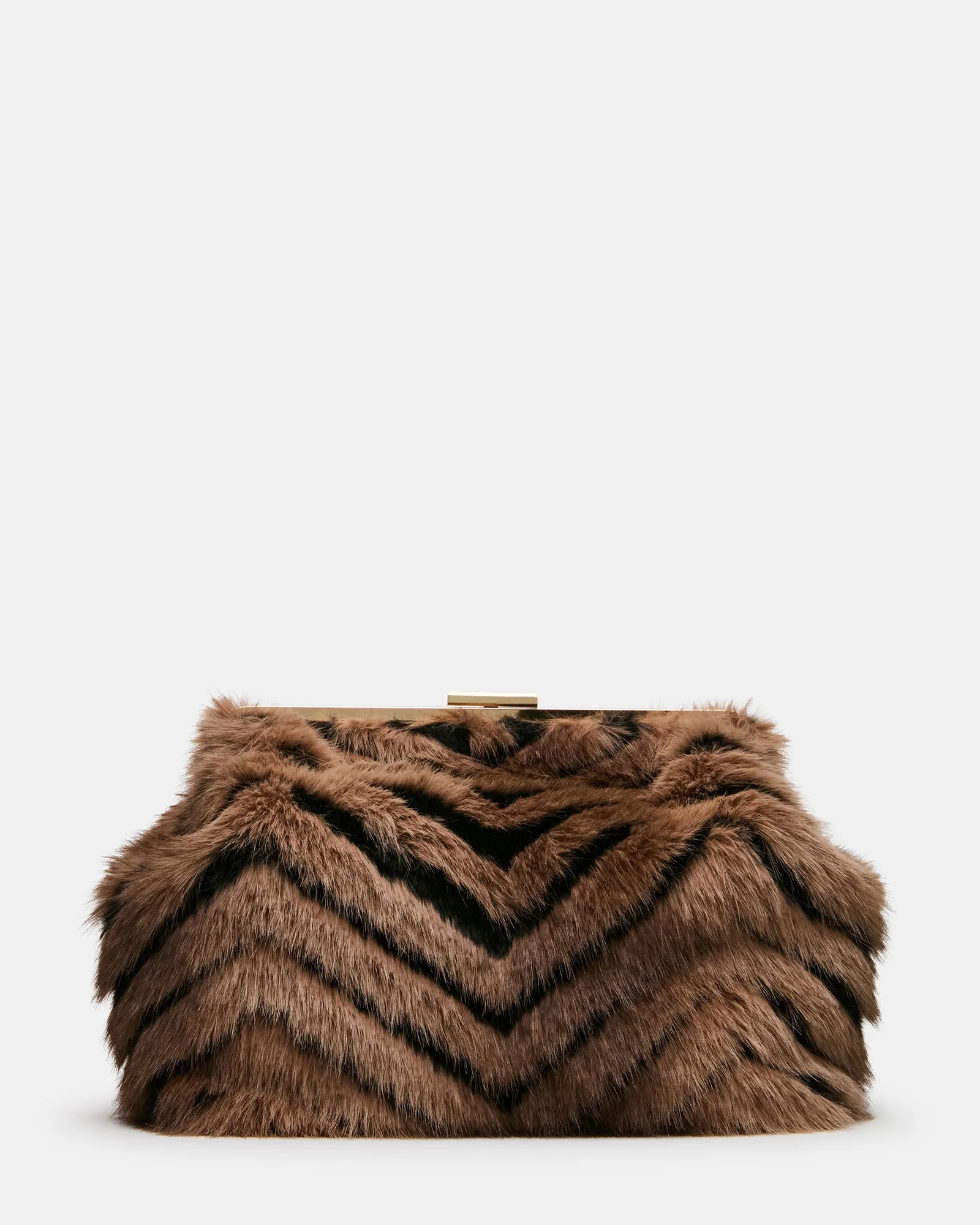 SEFINA FAUX FUR BAG BLACK/TAN - 1