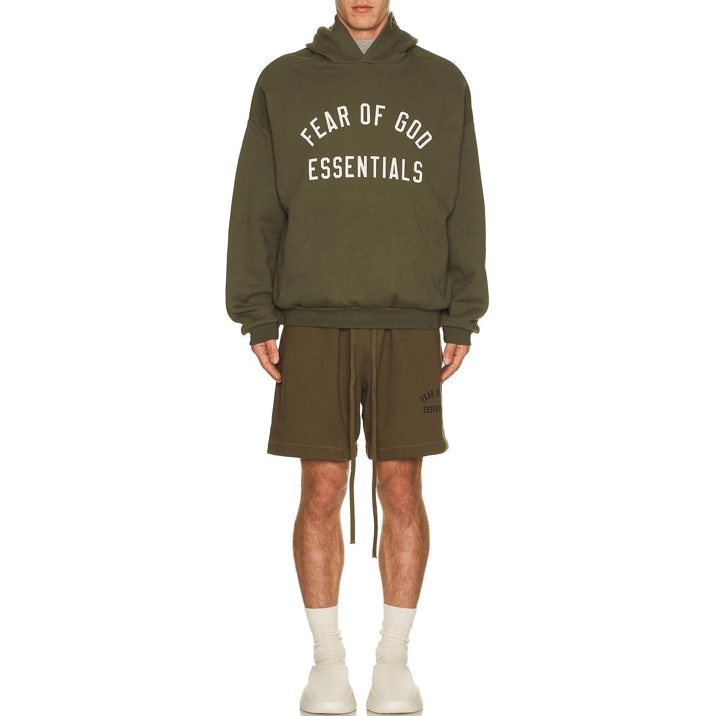 Fear of God Essentials Fleece Soccer Short 'Olive' 160BT242004F - 5