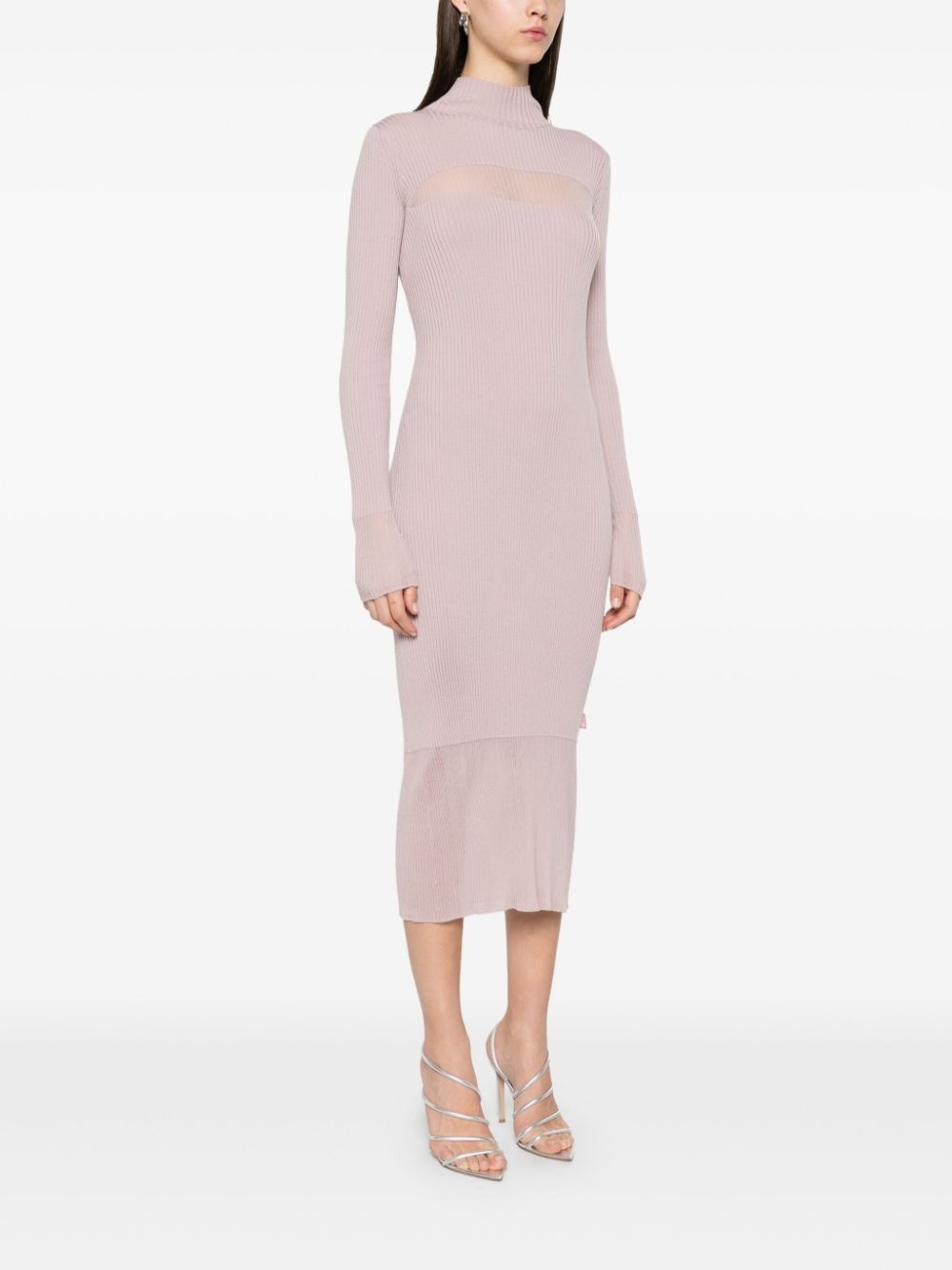 ribbed-knit midi dress - 3