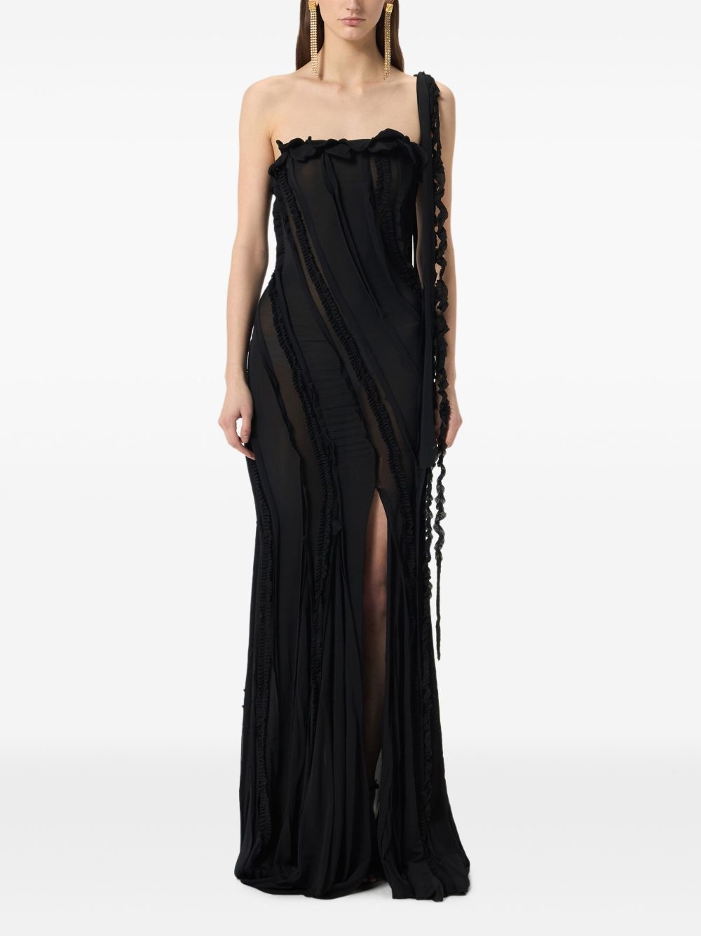 draped evening gown - 2