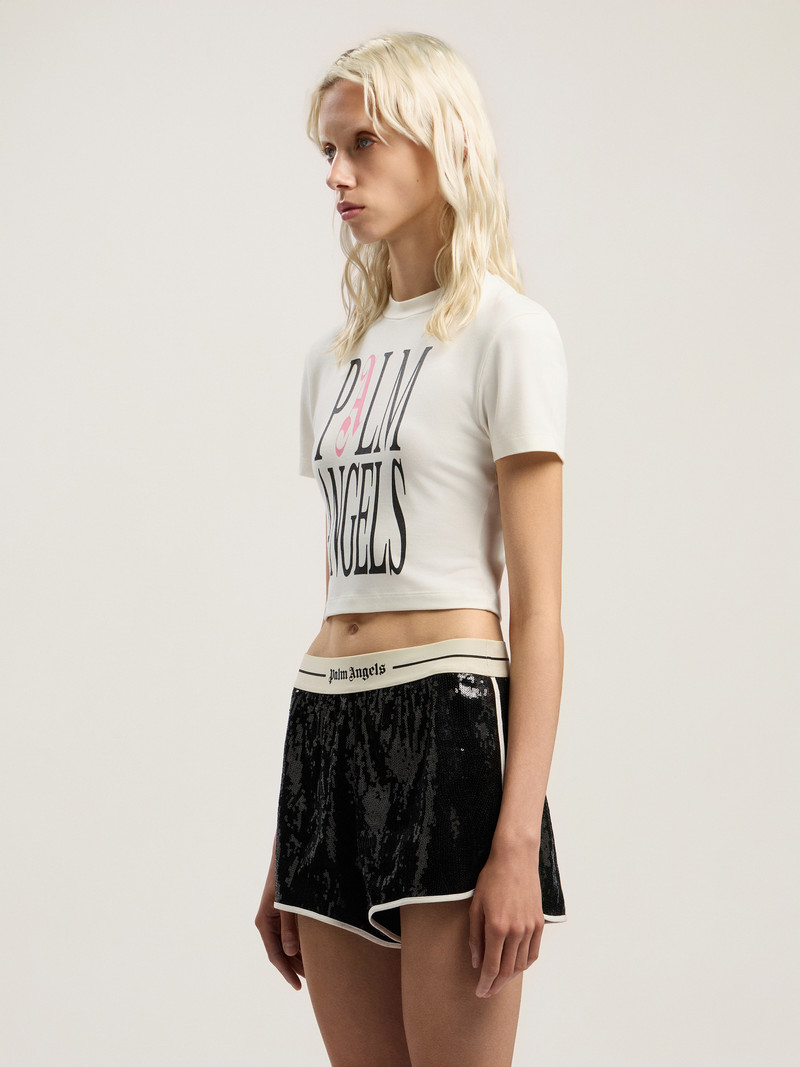 Palm Angels Flames Logo Baby Tee outlook