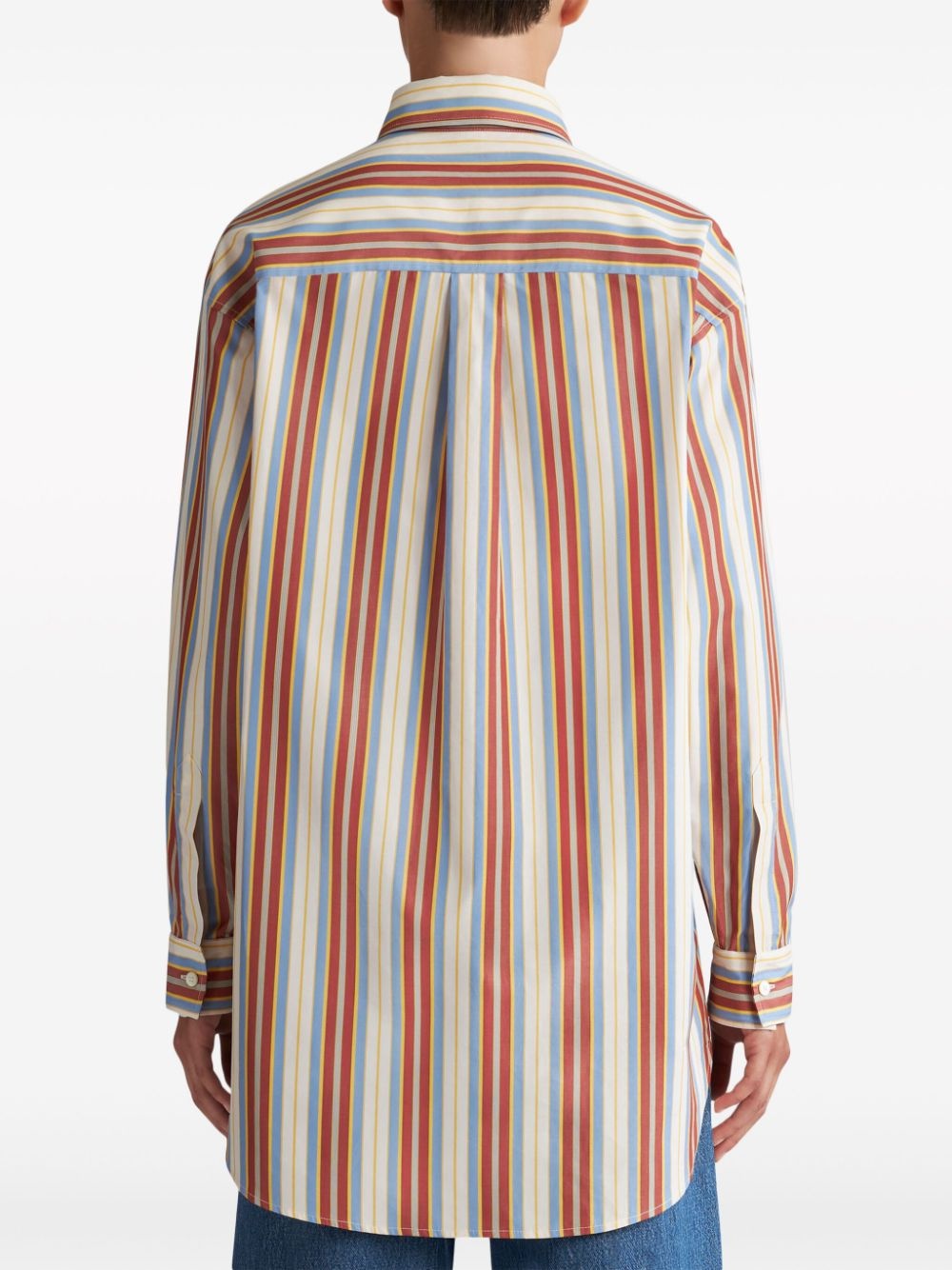 vertical-stripe cotton shirt - 3
