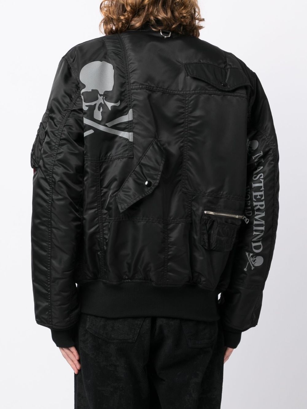 logo-print bomber jacket - 4