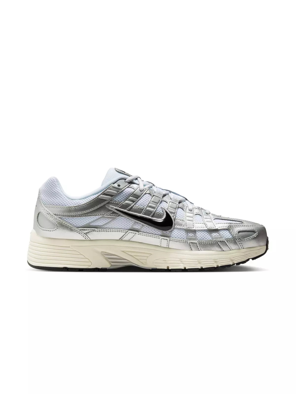 P-6000 "White/Black/Metallic Silver/Flt Silver" Men's Shoe - 2