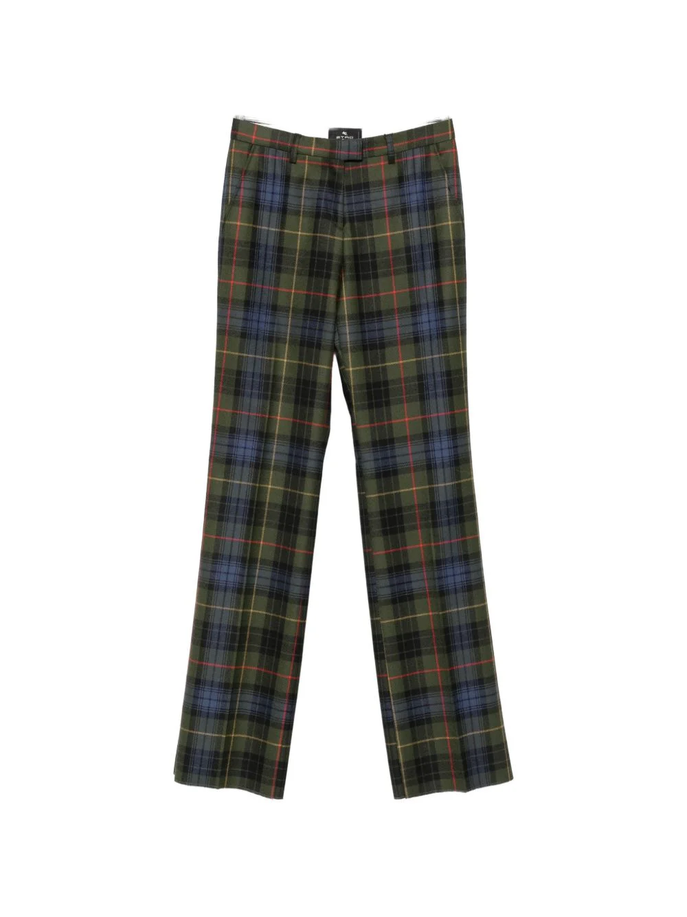 tartan check-pattern trousers - 1
