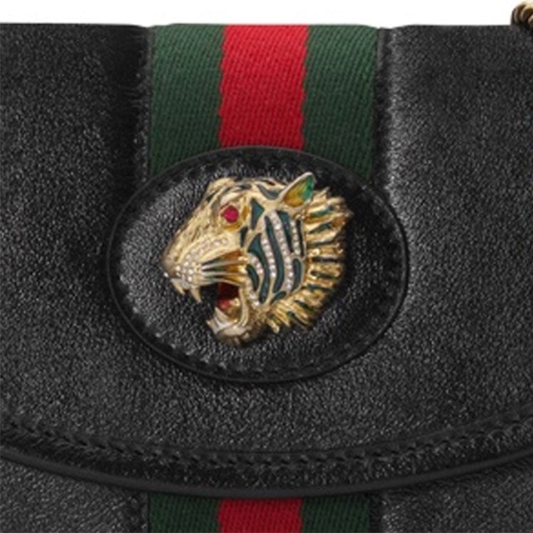 (WMNS) Gucci Rajah SeriesClutch Chain Single Shoulder Bag mini Black 573797-0OLHX-8389 - 8