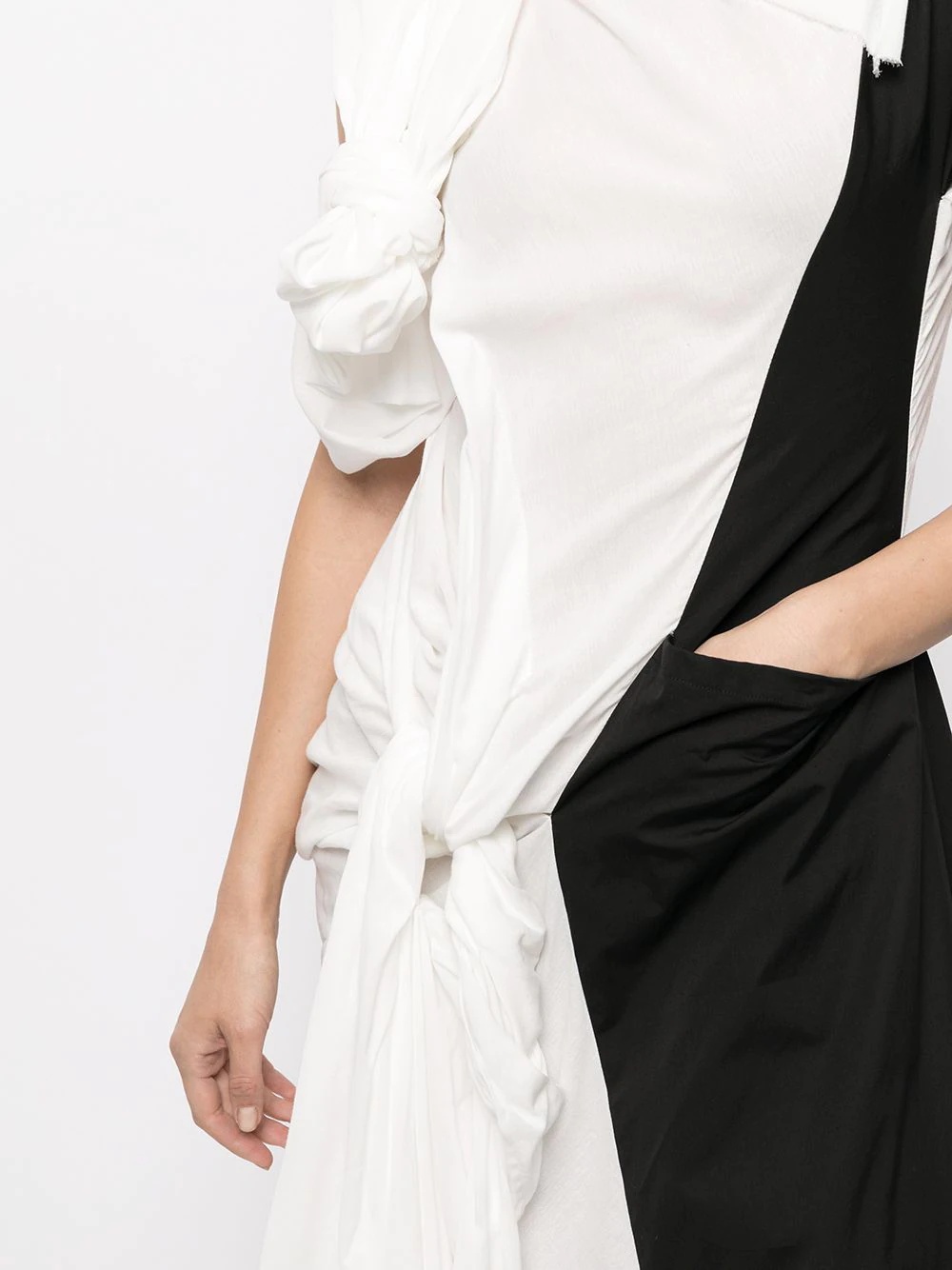 colour-block asymmetric dress - 5
