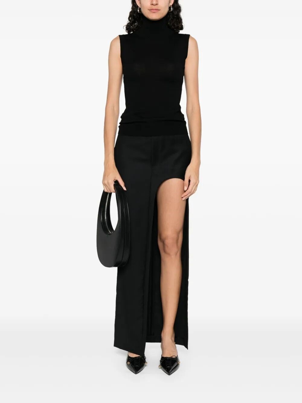 Sleeveless Turtle-Neck Sweater - 2