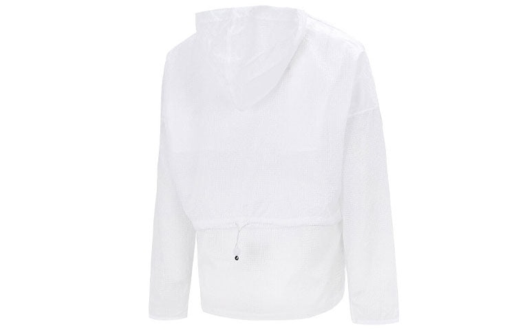 (WMNS) Nike Solid Color Logo Zipper Long Sleeves Hooded Jacket White DM7794-100 - 2