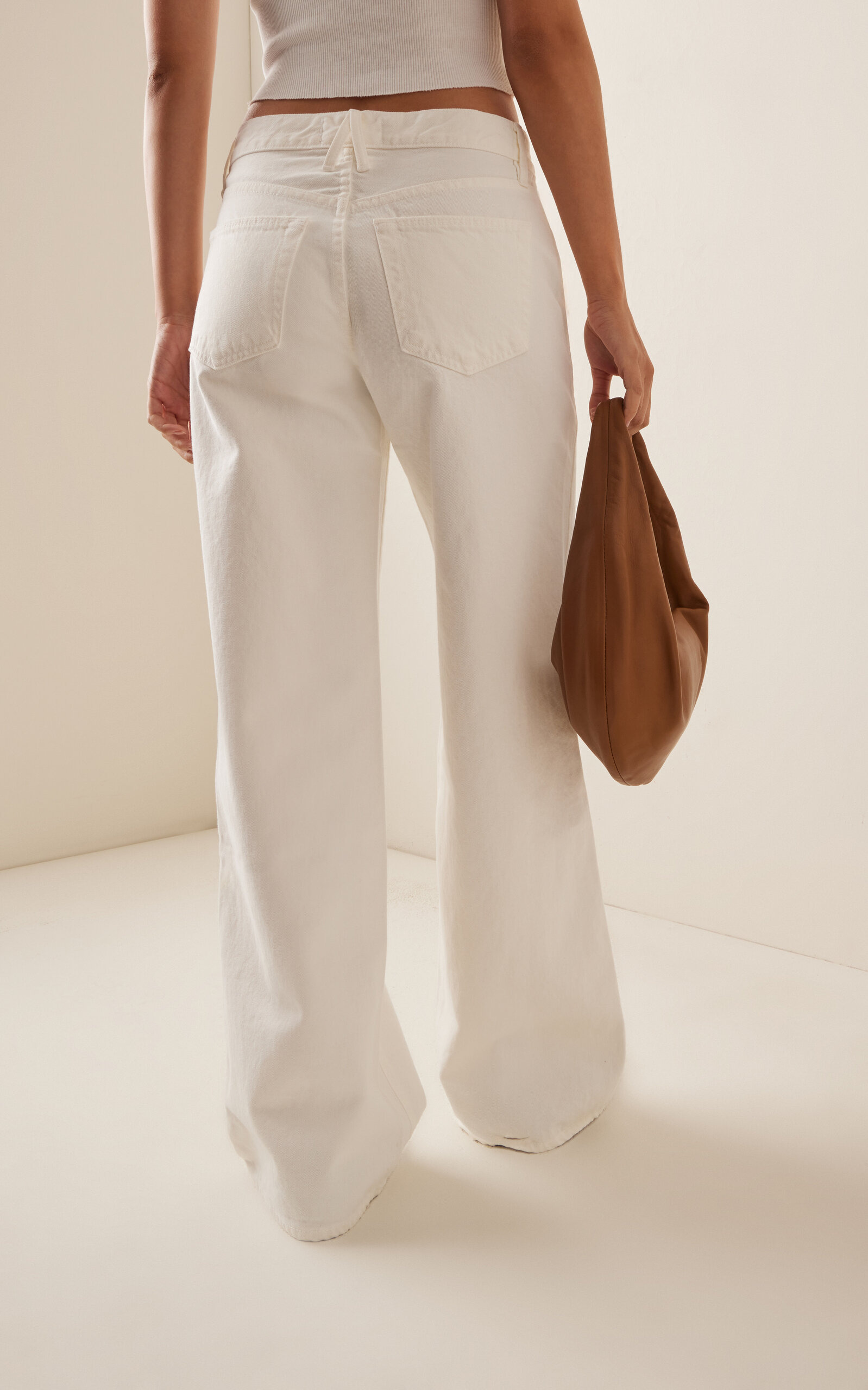 Mica Mid-Rise Wide-Leg Jeans white - 4