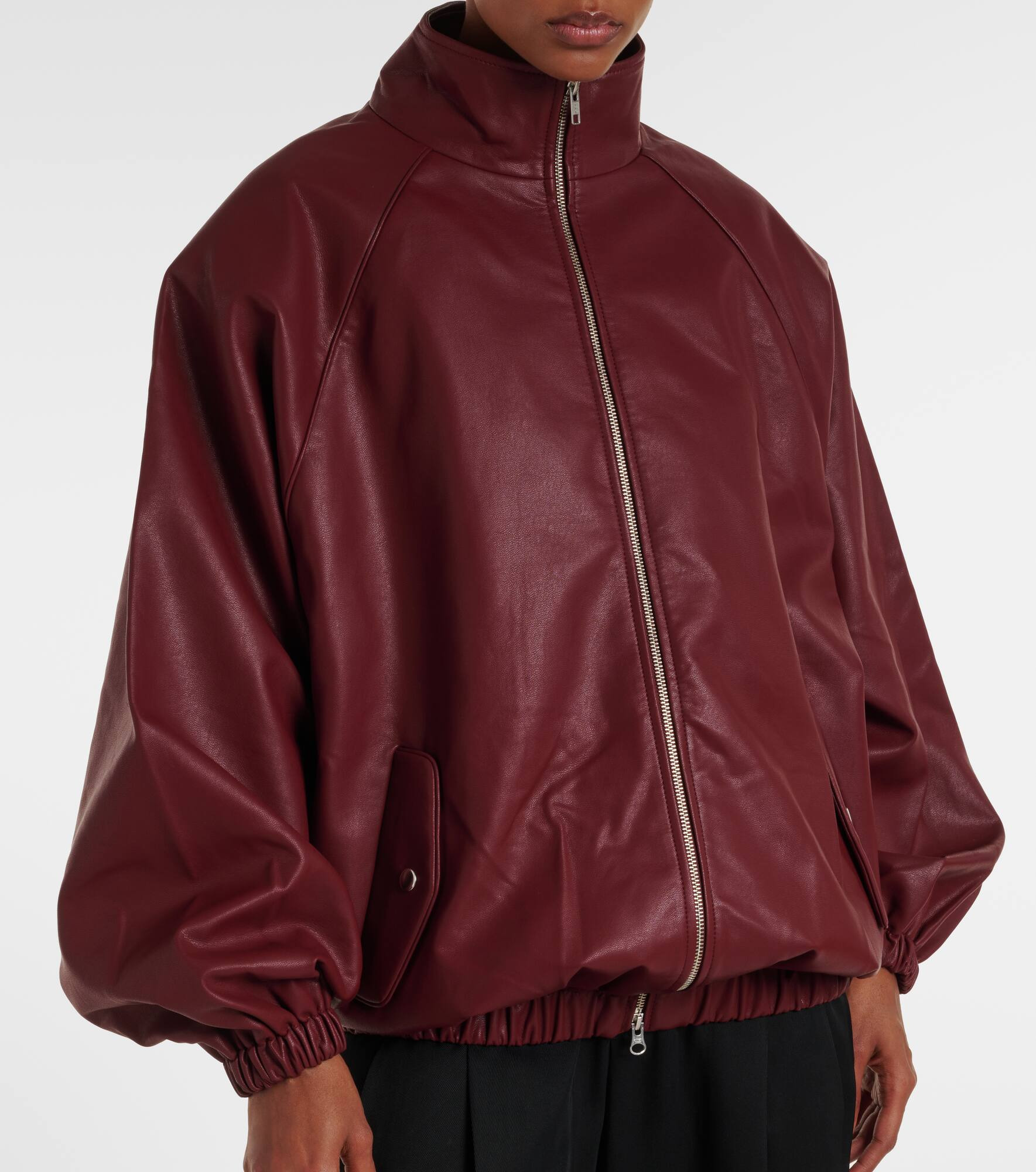 Senta oversized faux leather bomber jacket - 6