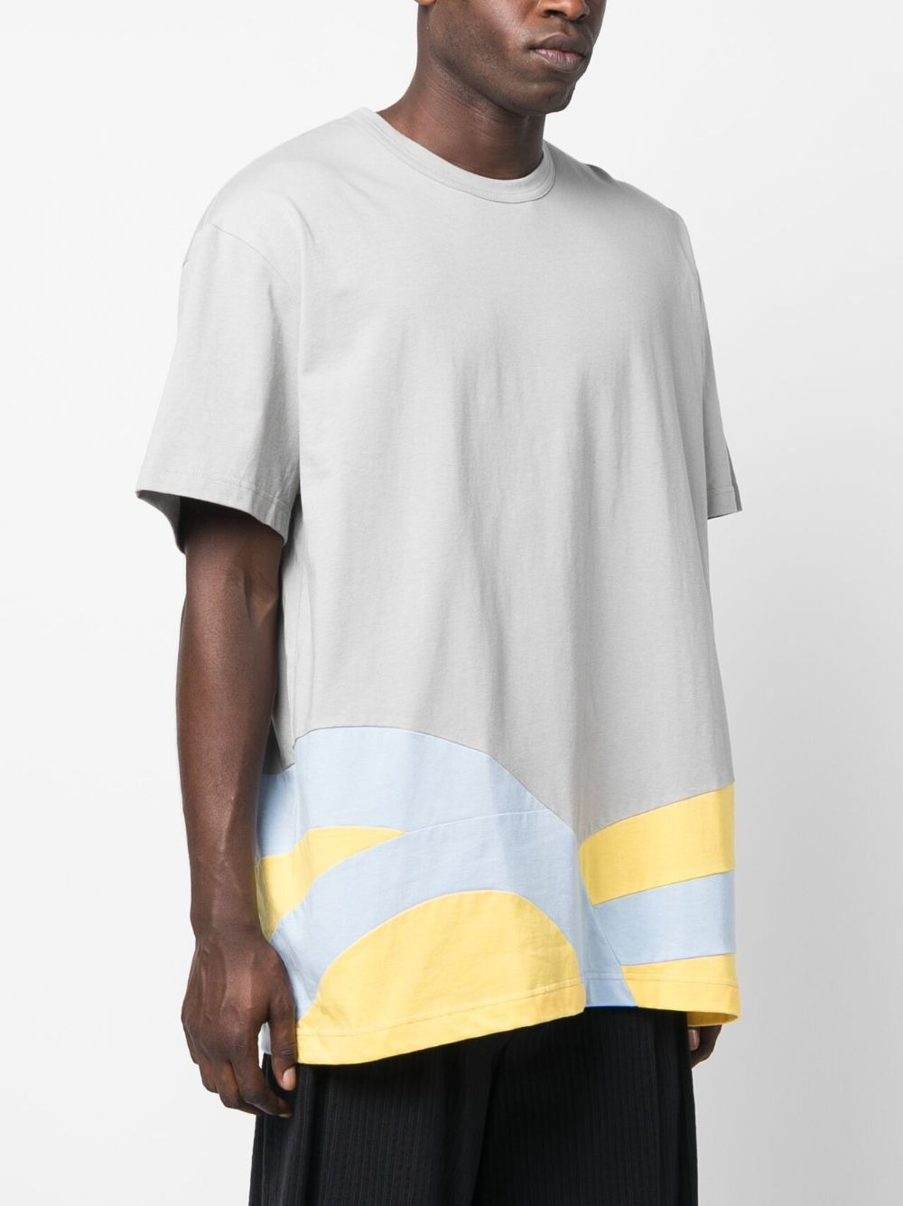 contrasting-detail cotton T-shirt - 3