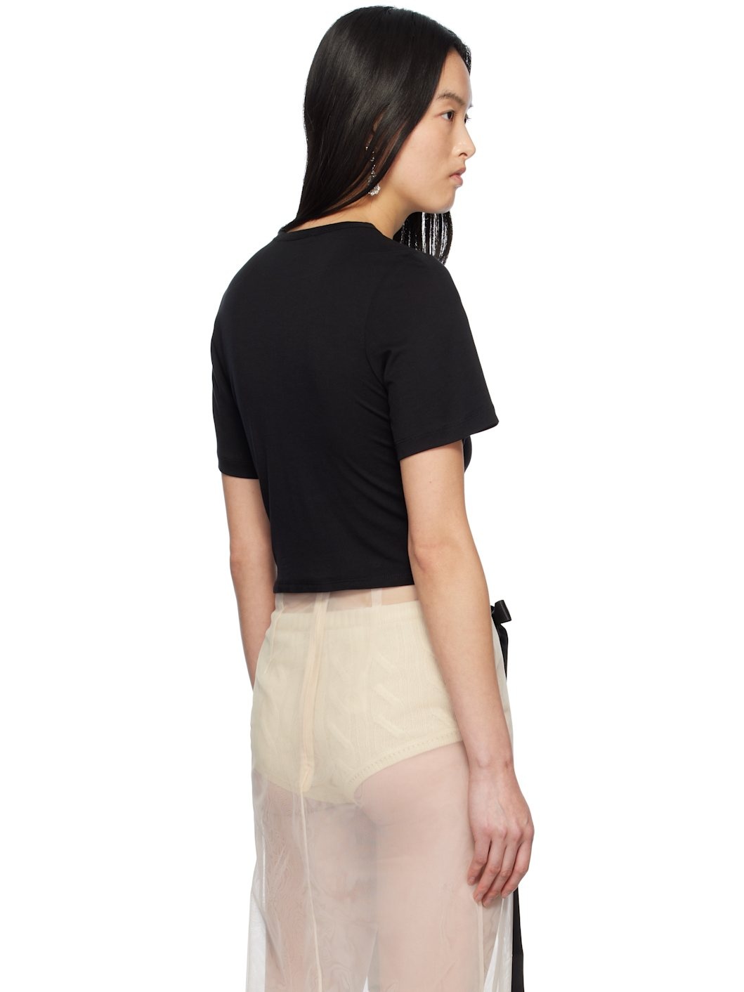 Black Bow Tail Easy T-shirt - 3