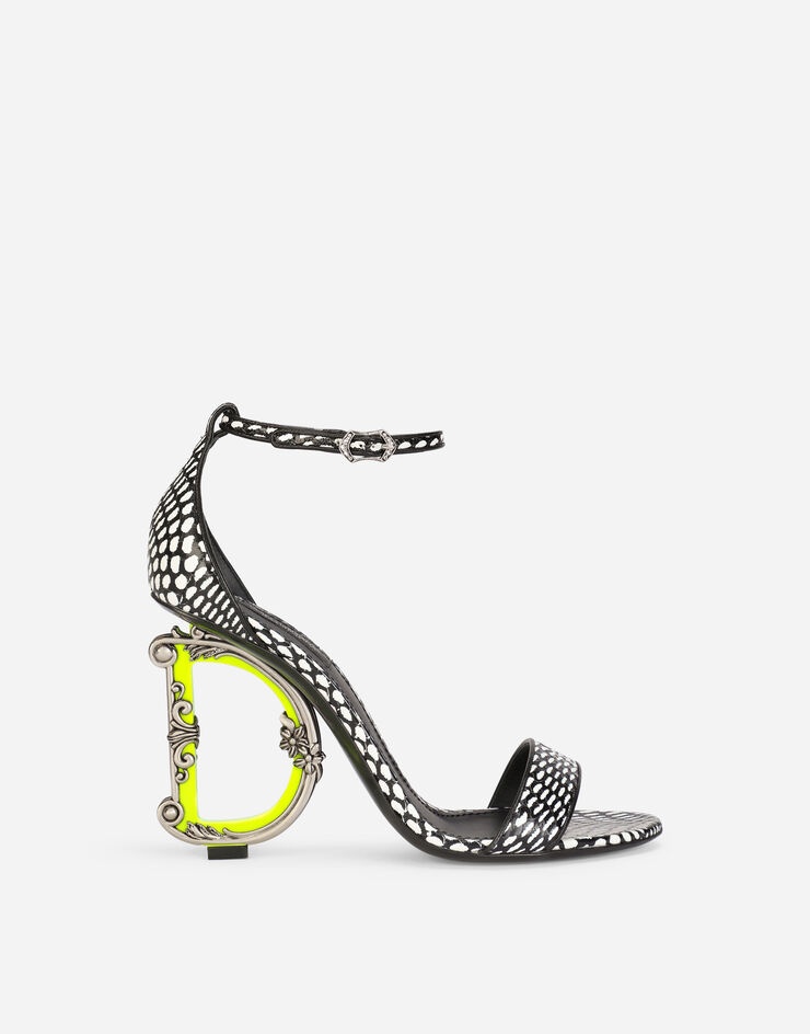 Printed elaphe baroque DG sandals - 1