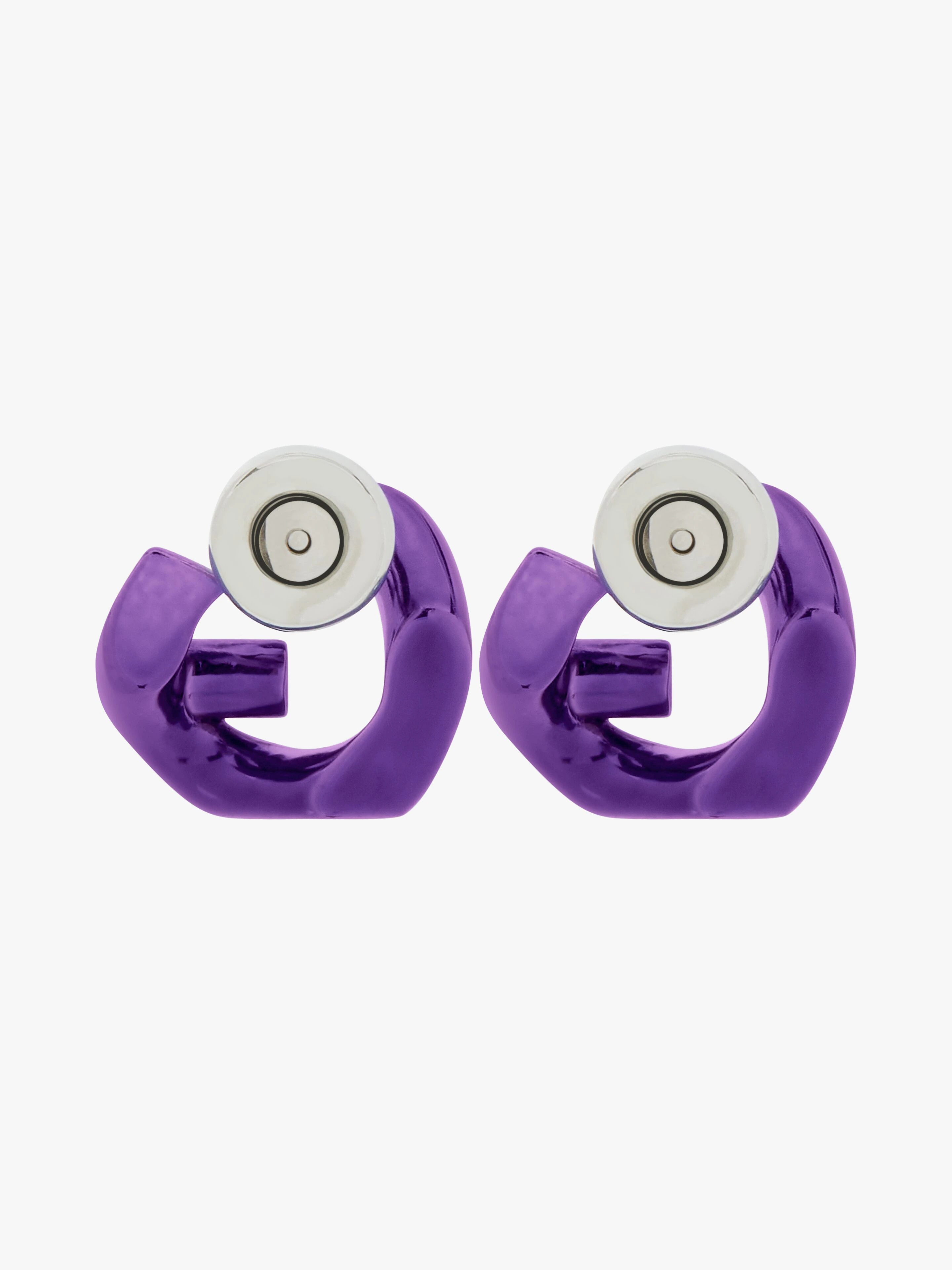 G CHAIN EARRINGS IN ENAMELED - 2