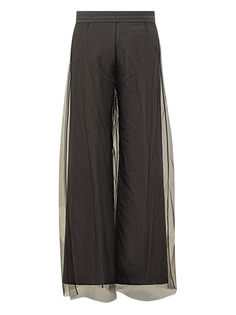 MSGM tulle-overlay trousers outlook