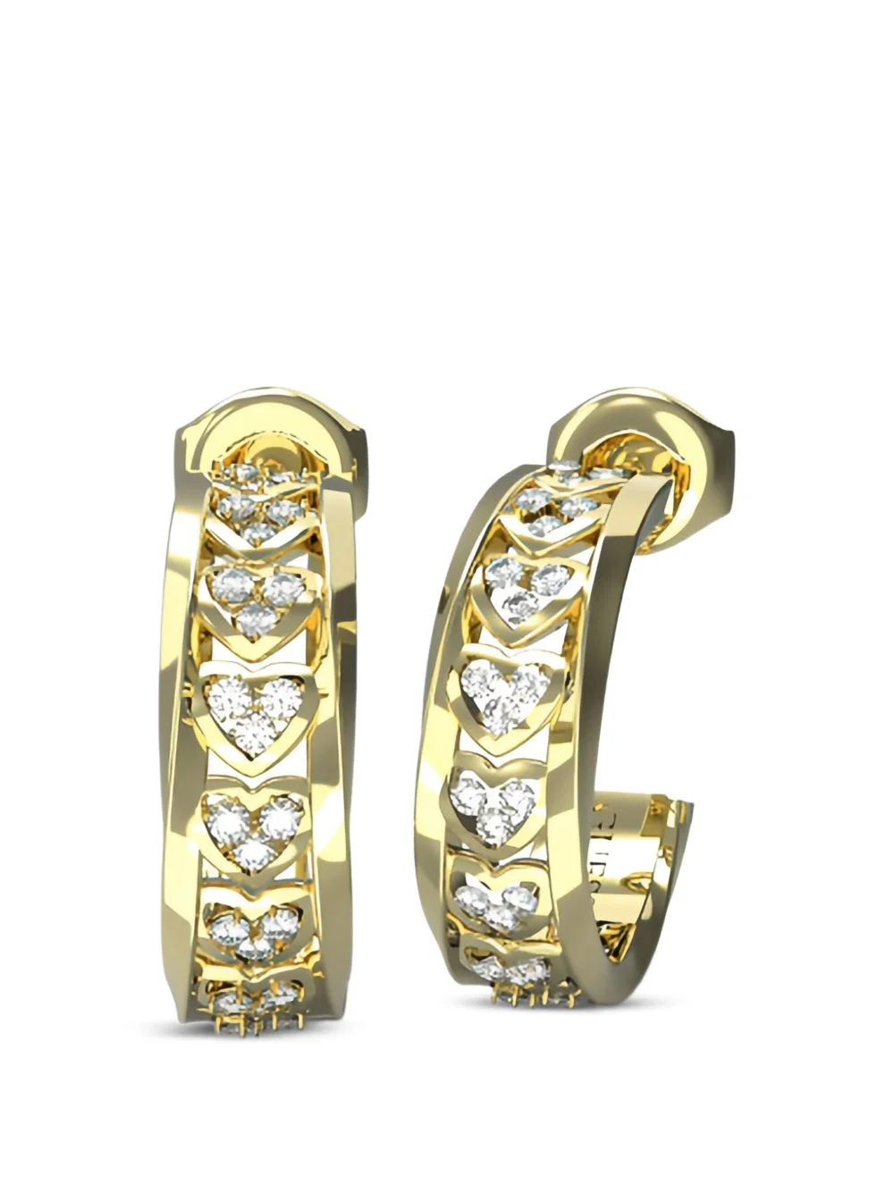 crystal-embellished hoop earrings - 1