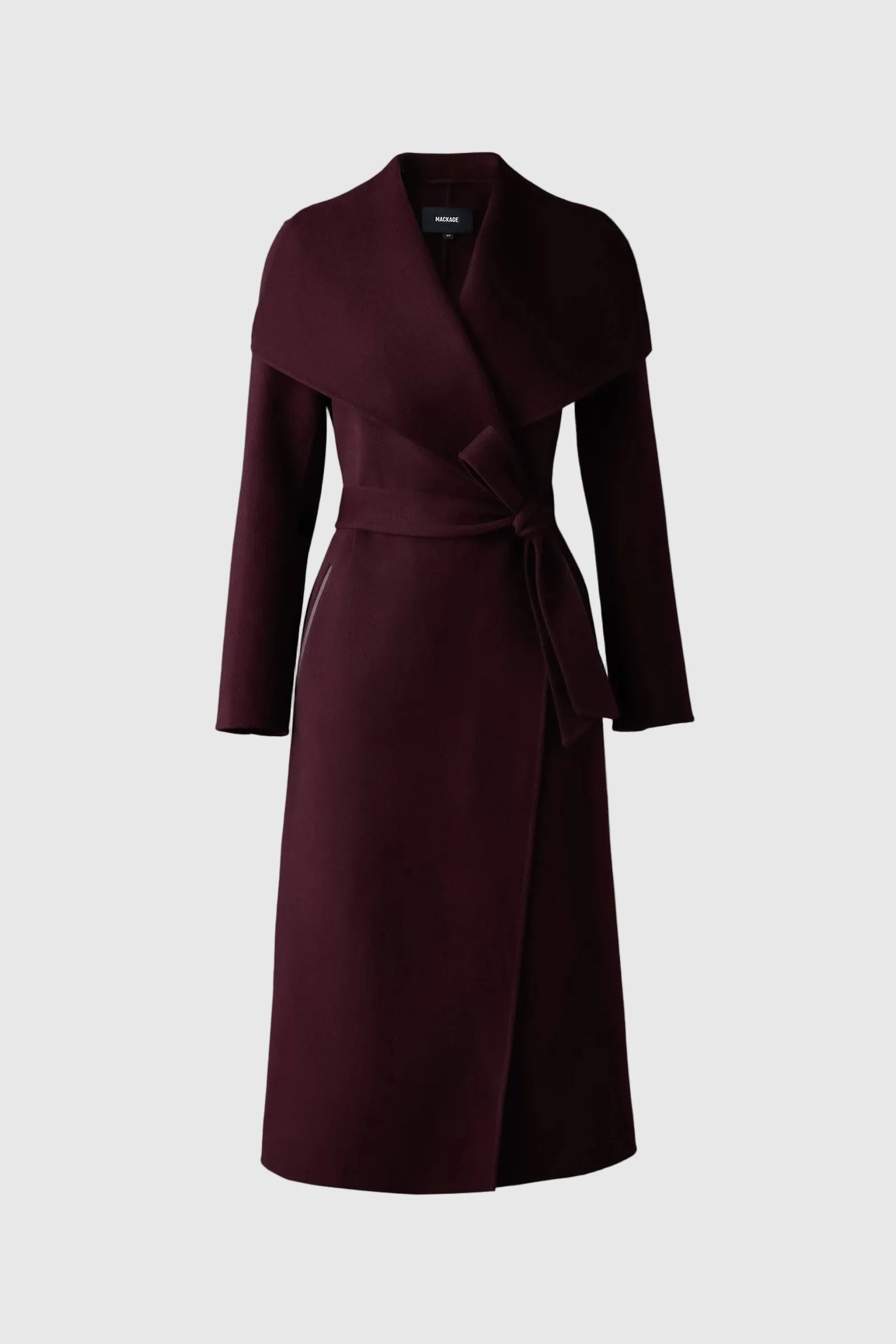 MAI Double-face wool wrap coat - 1