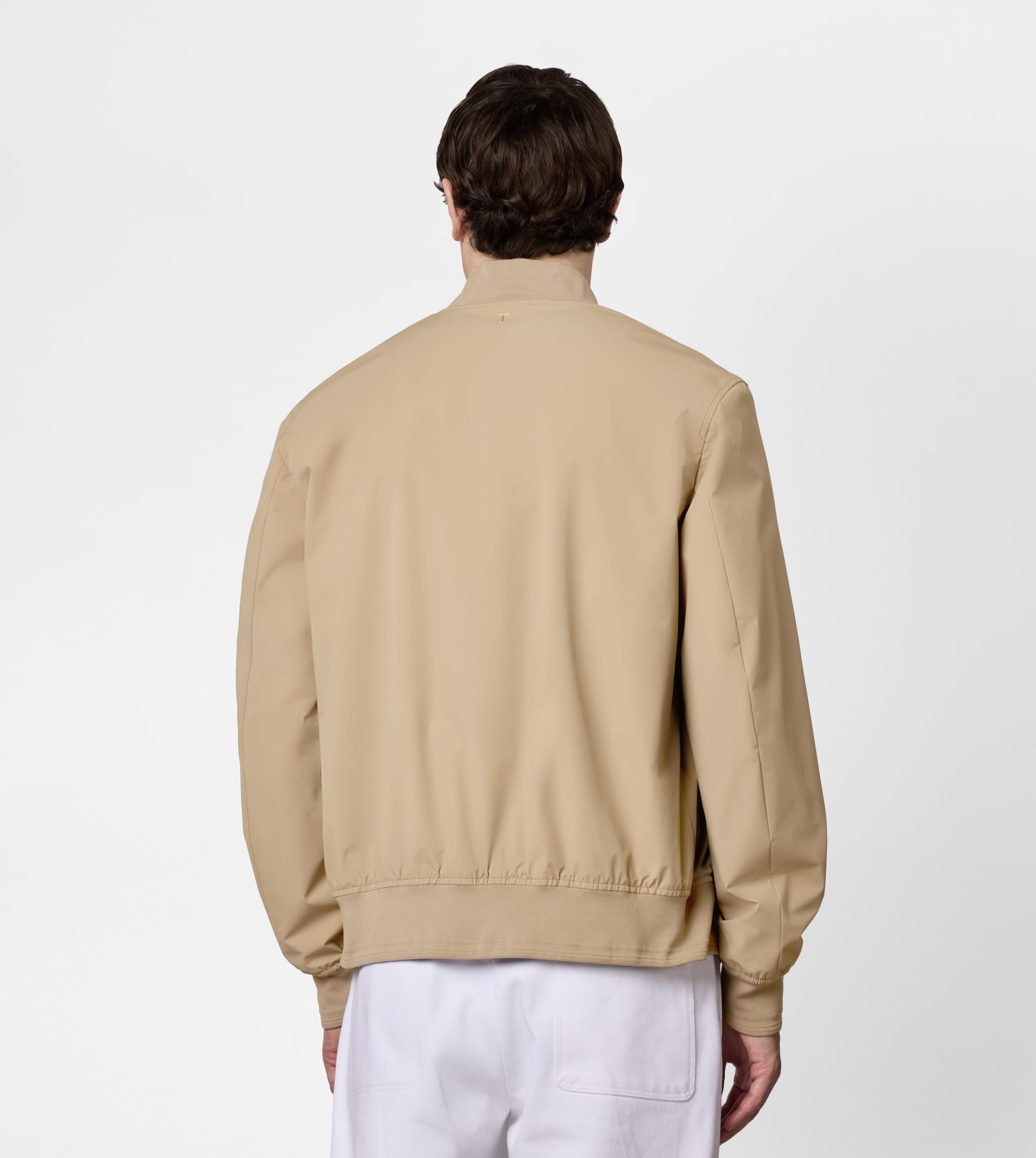 BOMBER JACKET IN TECHNICAL FABRIC - BEIGE - 3