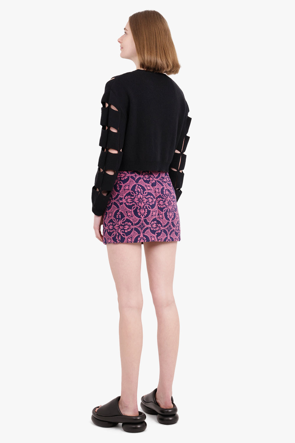 ORIENTAL TOWELS MINI SKIRT | FUCHSIA - 4