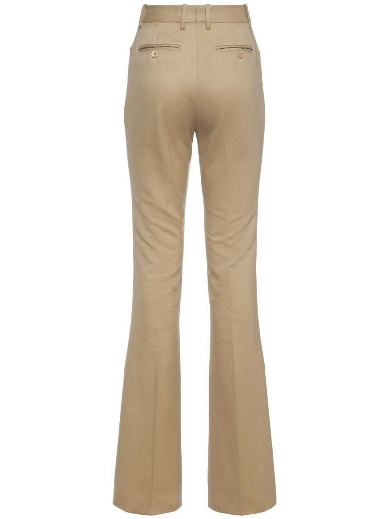 Tailored cotton moleskin wide pants - 4