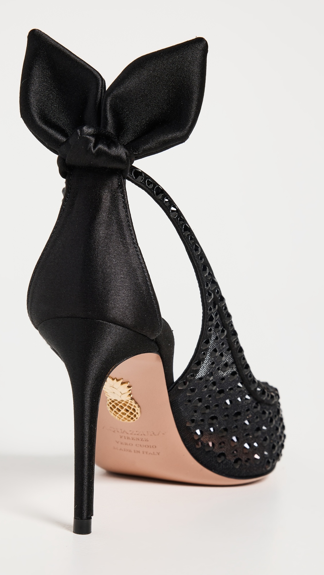 Bow Tie Crystal Tulle Pumps 85mm - 3