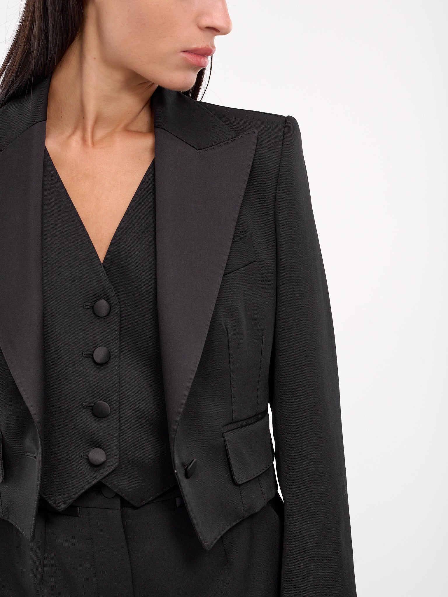 Wool Gabardine Blazer & Waistcoat - 5