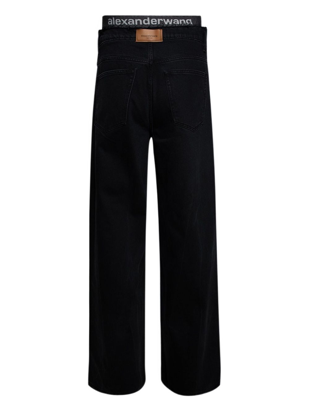 waistband-detail jeans - 5