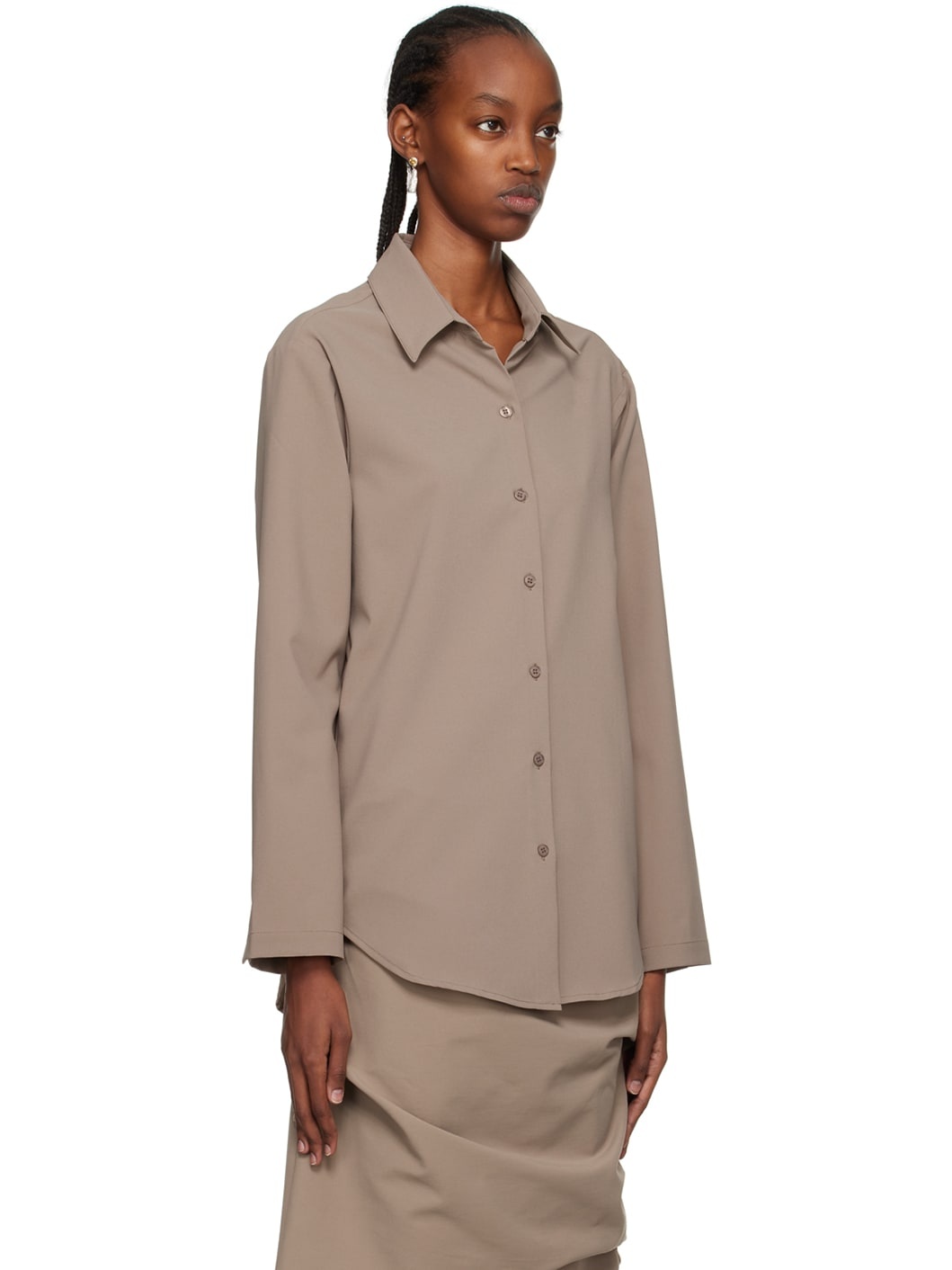SSENSE Work Capsule – Taupe Staple Shirt - 2